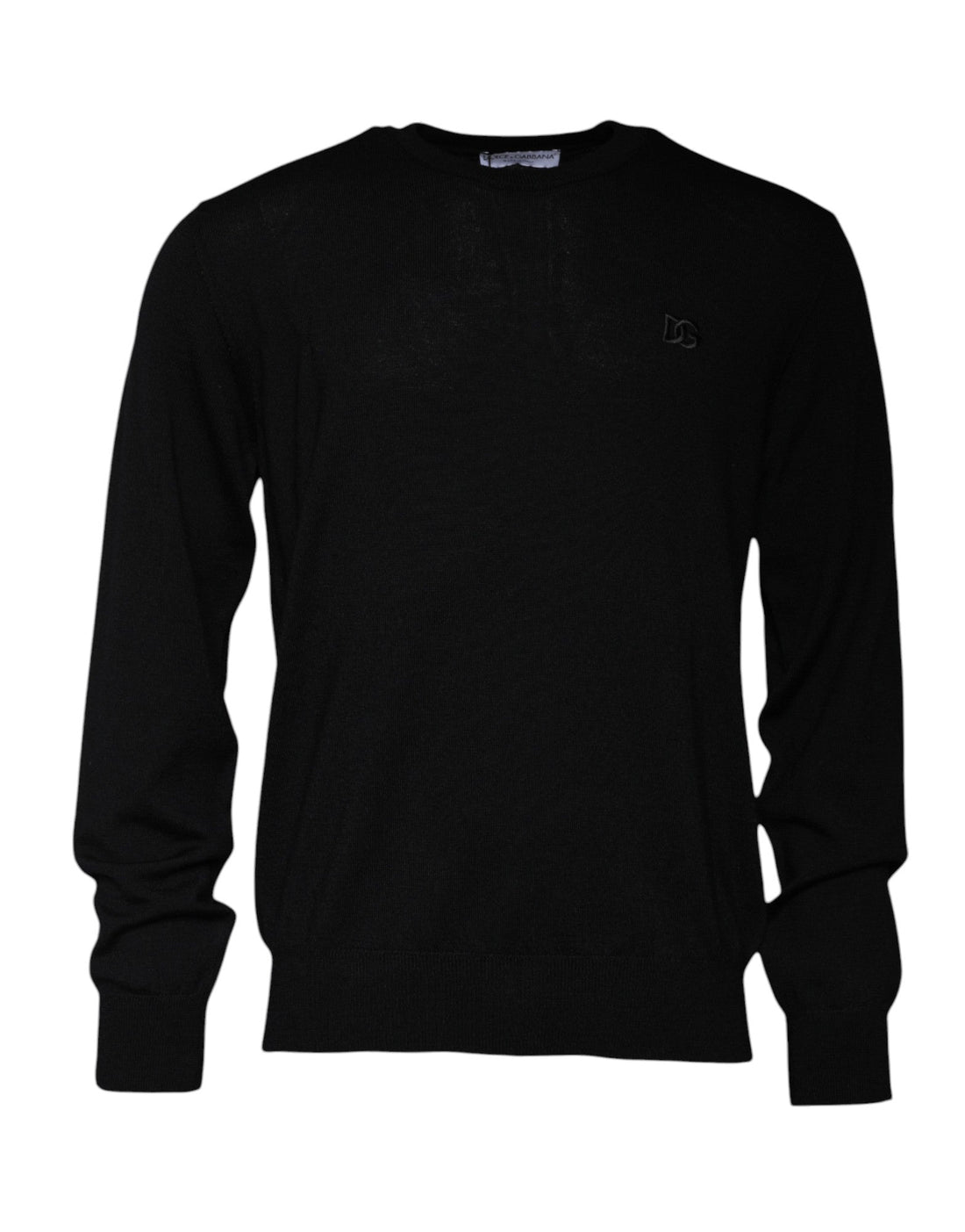 Dolce & Gabbana Black Logo Wool Crew Neck Pullover Sweater - RIMODA