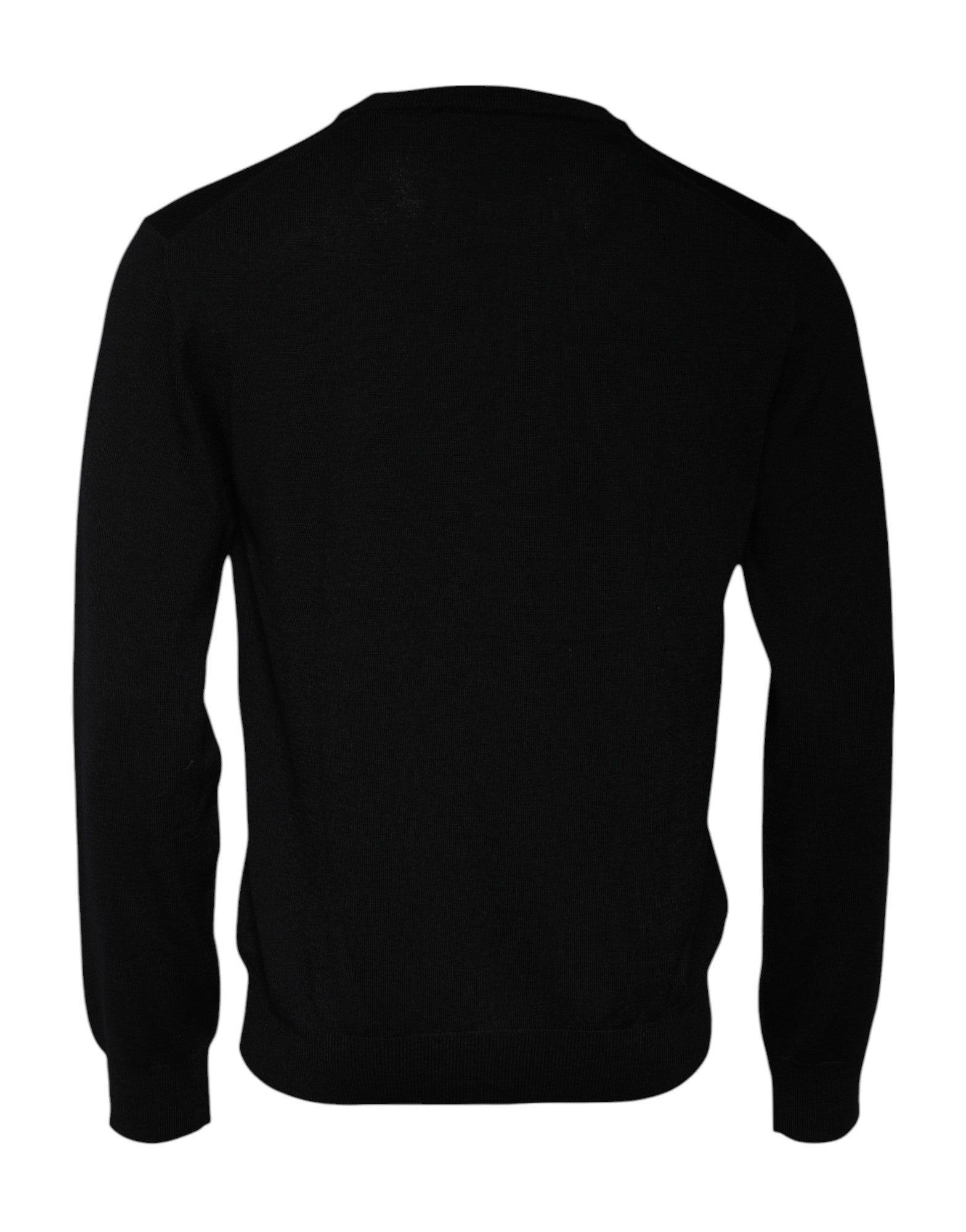 Dolce & Gabbana Black Logo Wool Crew Neck Pullover Sweater - RIMODA