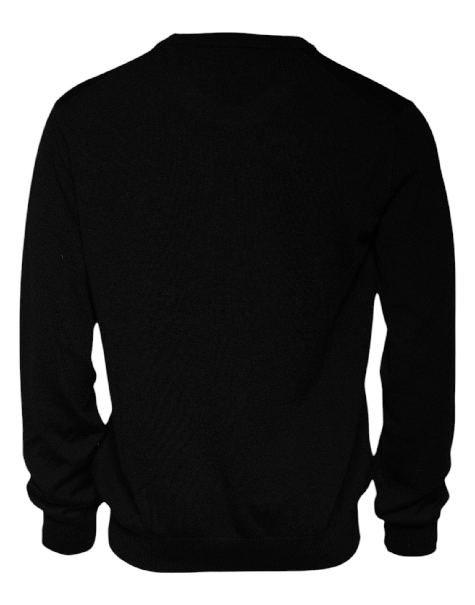 Dolce & Gabbana Black Logo Wool Crew Neck Pullover Sweater - RIMODA