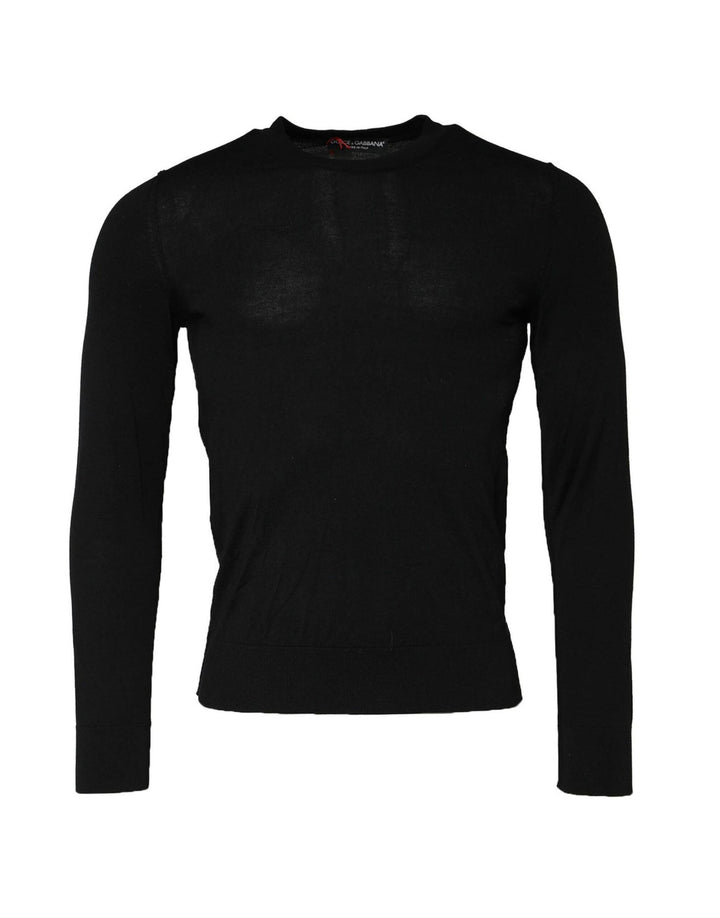 Dolce & Gabbana Black Long Sleeve Crew Neck Pullover Sweater - RIMODA