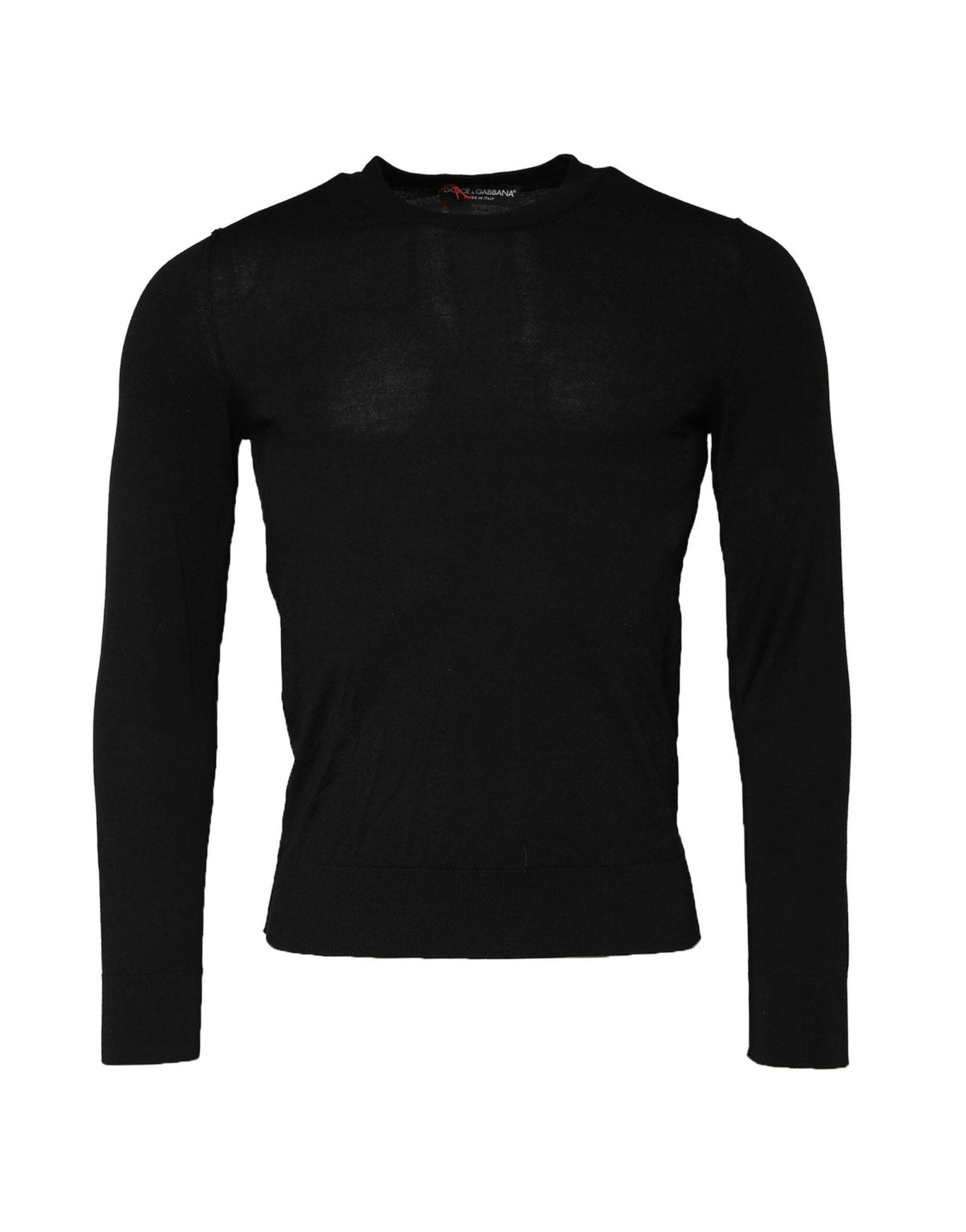 Dolce & Gabbana Black Long Sleeve Crew Neck Pullover Sweater - RIMODA
