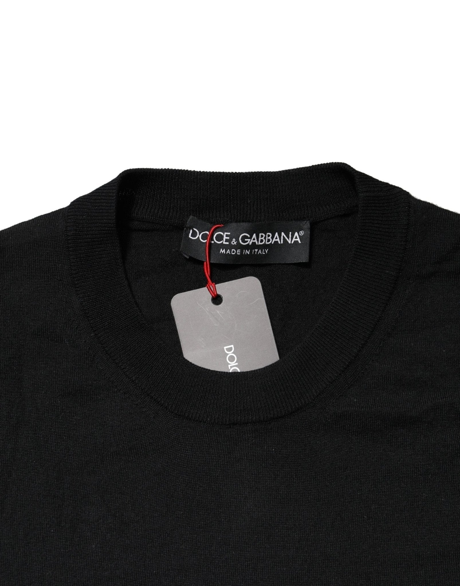 Dolce & Gabbana Black Long Sleeve Crew Neck Pullover Sweater - RIMODA