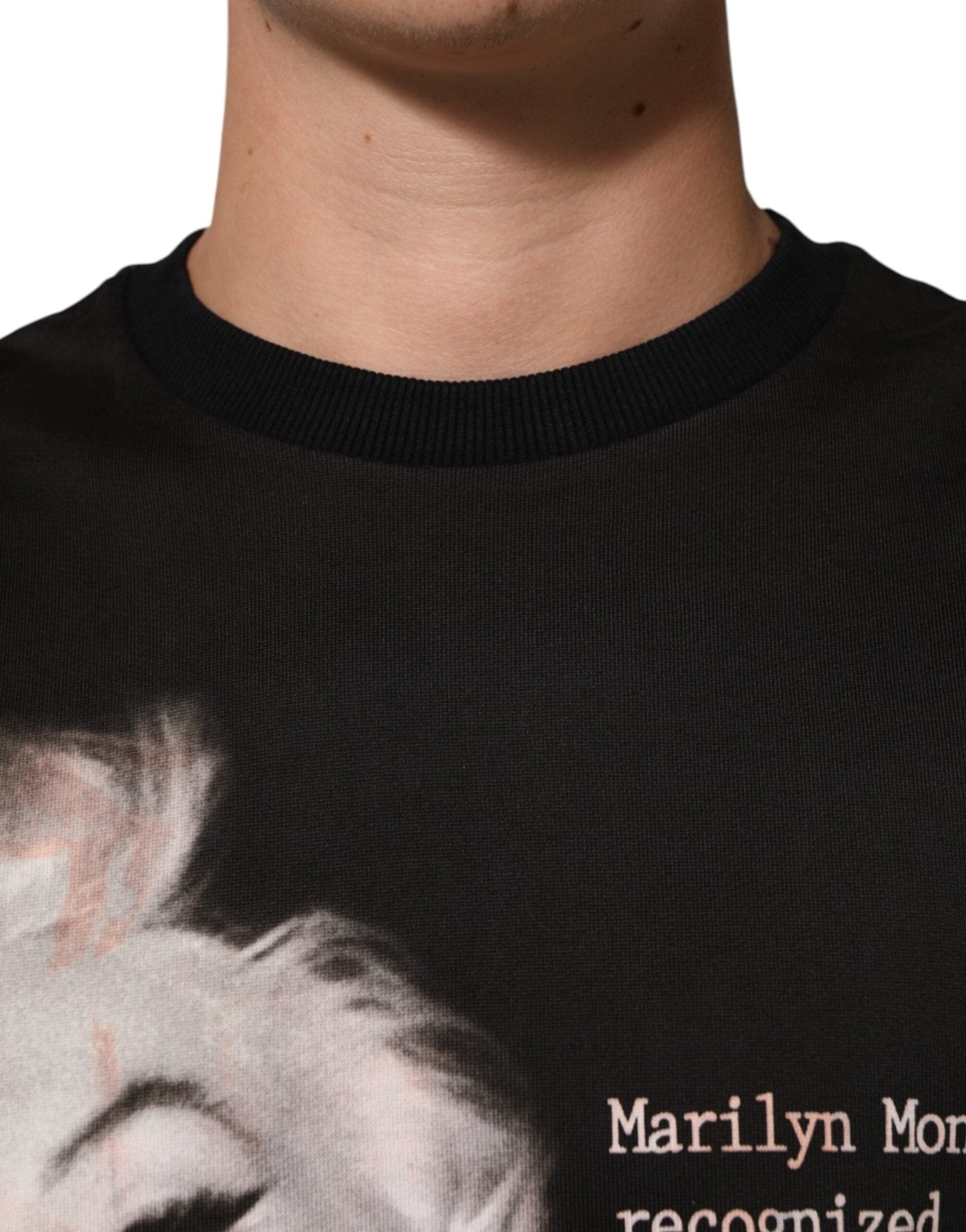 Dolce & Gabbana Black Marilyn Monroe Cotton Crew Neck T-shirt - RIMODA