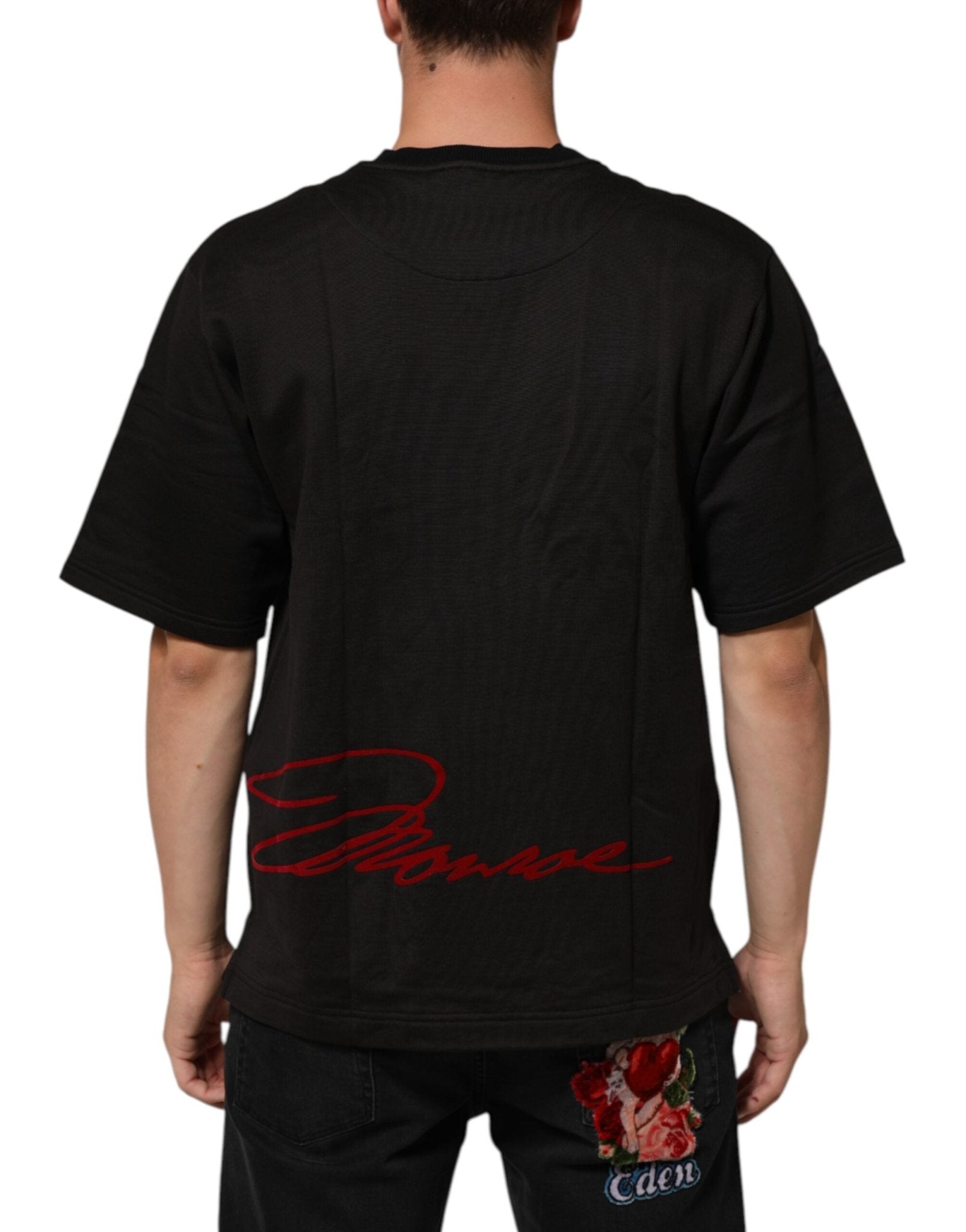 Dolce & Gabbana Black Marilyn Monroe Cotton Crew Neck T-shirt - RIMODA