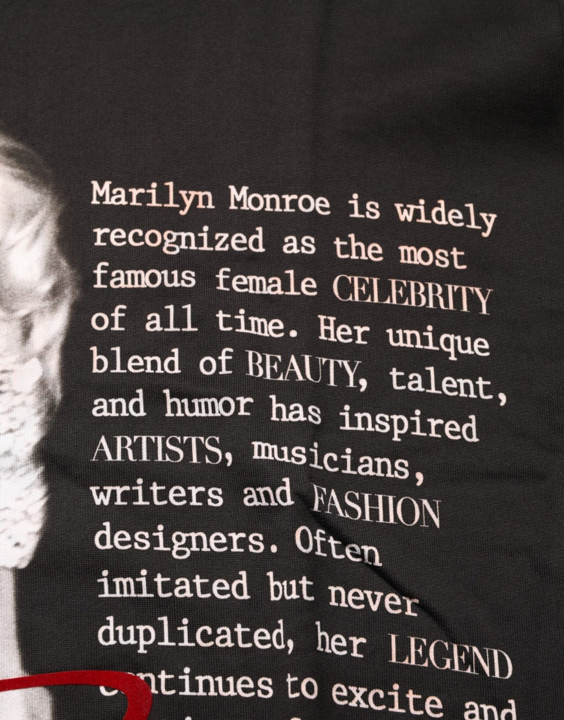 Dolce & Gabbana Black Marilyn Monroe Cotton Crew Neck T-shirt - RIMODA