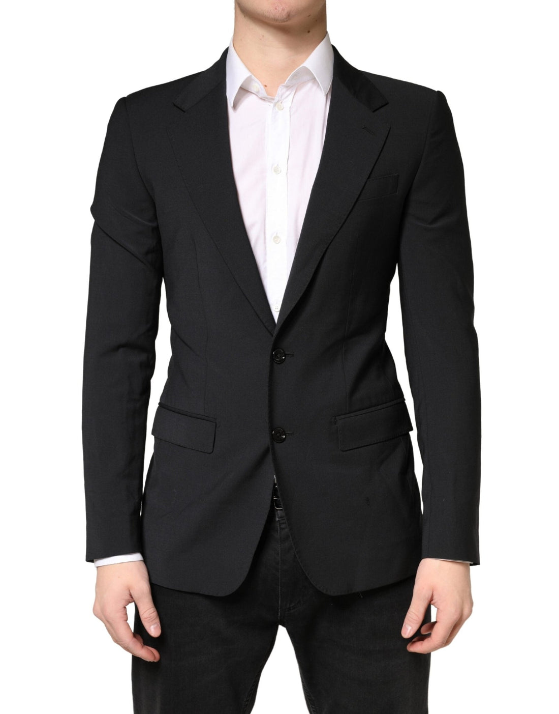 Dolce & Gabbana Black MARTINI Single Breasted Tuxedo Blazer - RIMODA