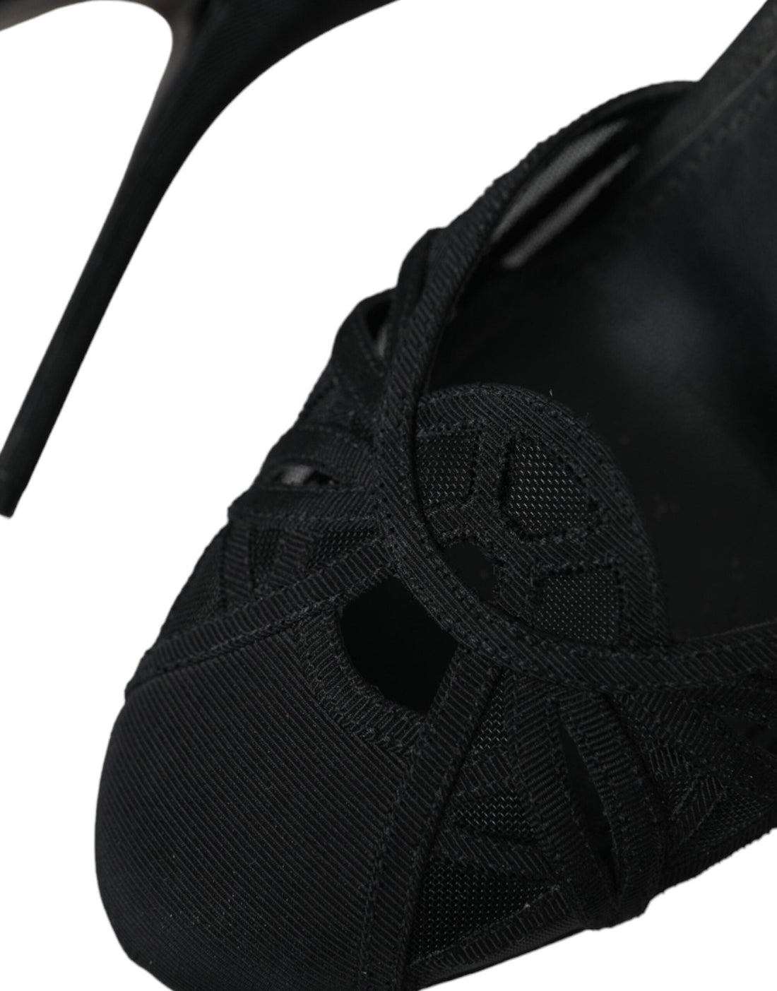 Dolce & Gabbana Black Mesh Ankle Strap Heels Sandals Shoes - RIMODA