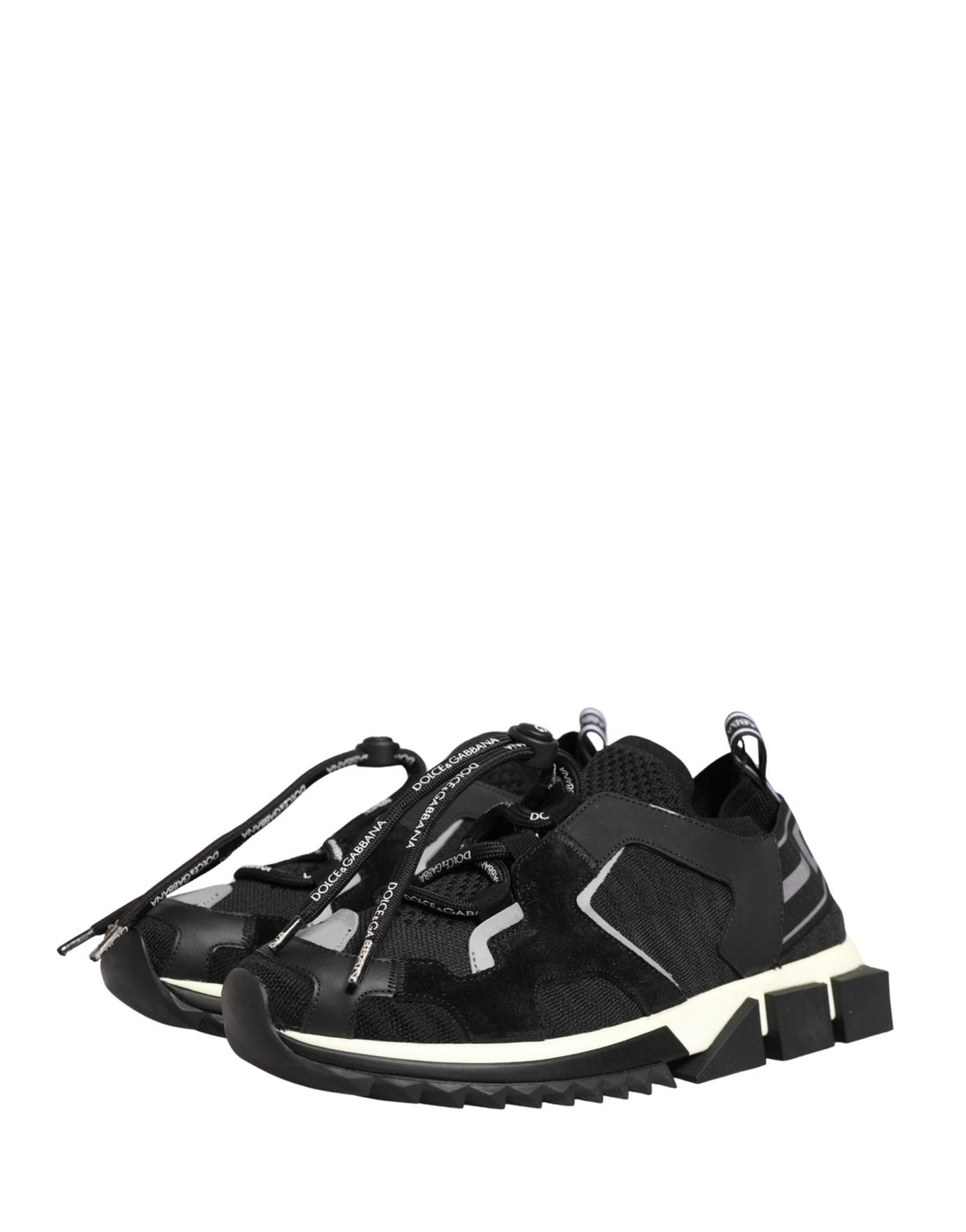 Dolce & Gabbana Black Mesh Sorrento Trekking Sneakers Shoes - RIMODA