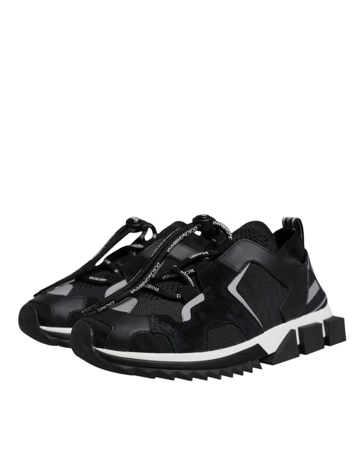Dolce & Gabbana Black Mesh Sorrento Trekking Sneakers Shoes - RIMODA