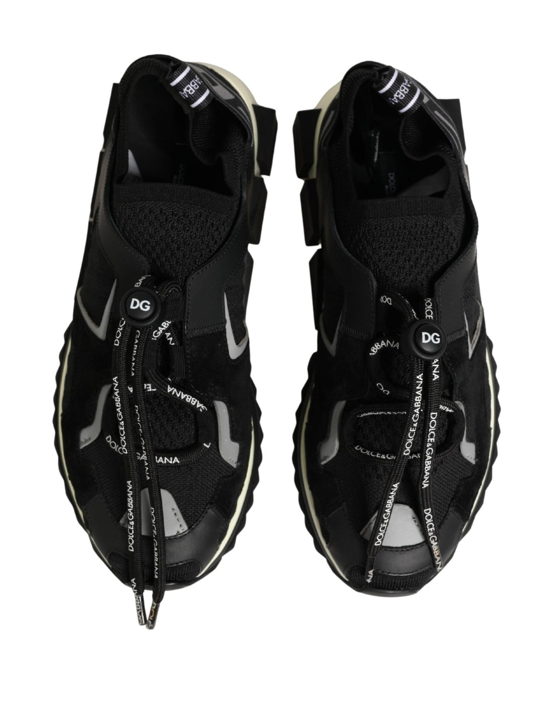 Dolce & Gabbana Black Mesh Sorrento Trekking Sneakers Shoes - RIMODA