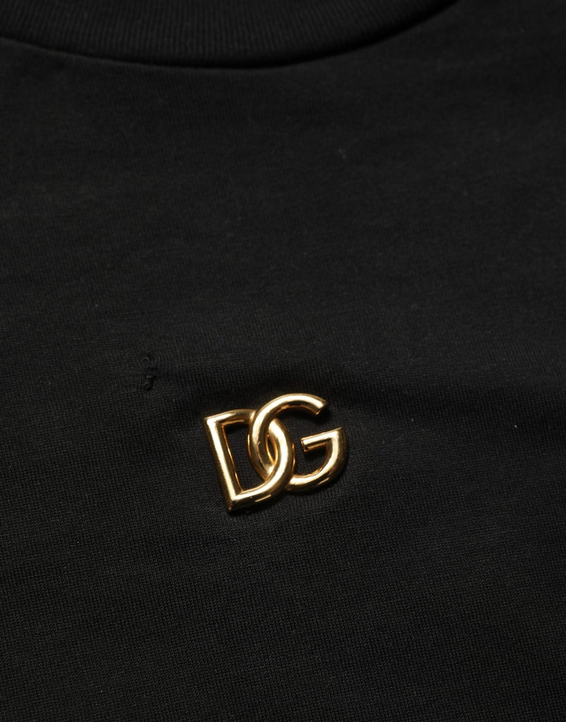 Dolce & Gabbana Black Metal DG Logo Short Sleeves T-shirt - RIMODA