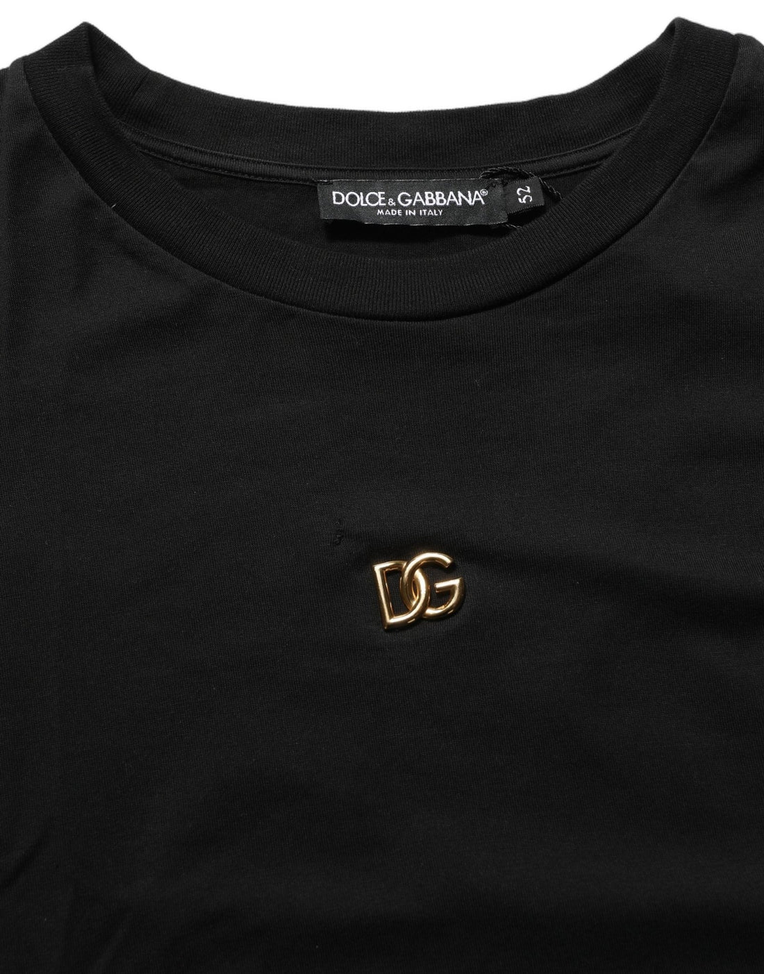Dolce & Gabbana Black Metal DG Logo Short Sleeves T-shirt - RIMODA