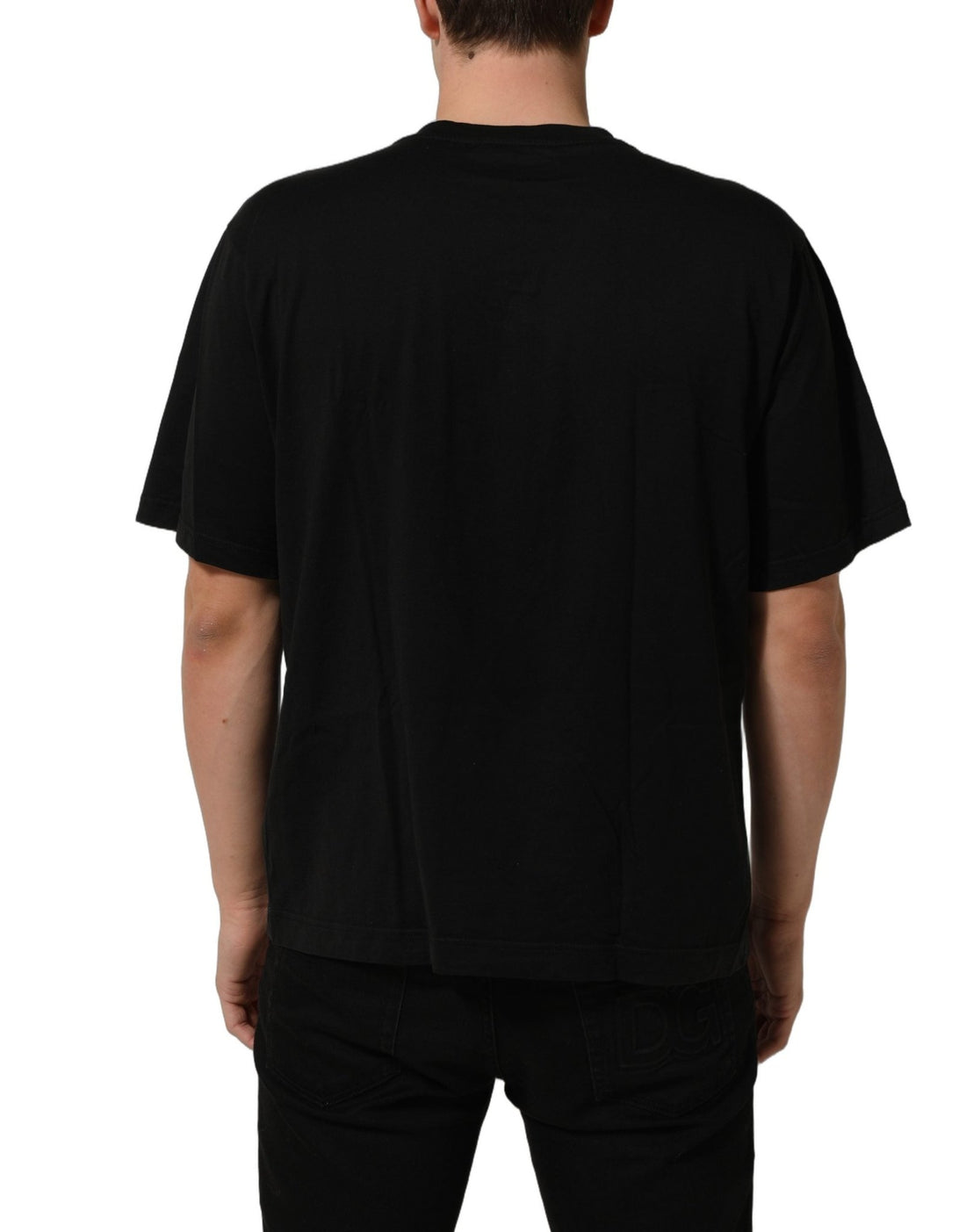 Dolce & Gabbana Black Metal DG Logo Short Sleeves T-shirt - RIMODA