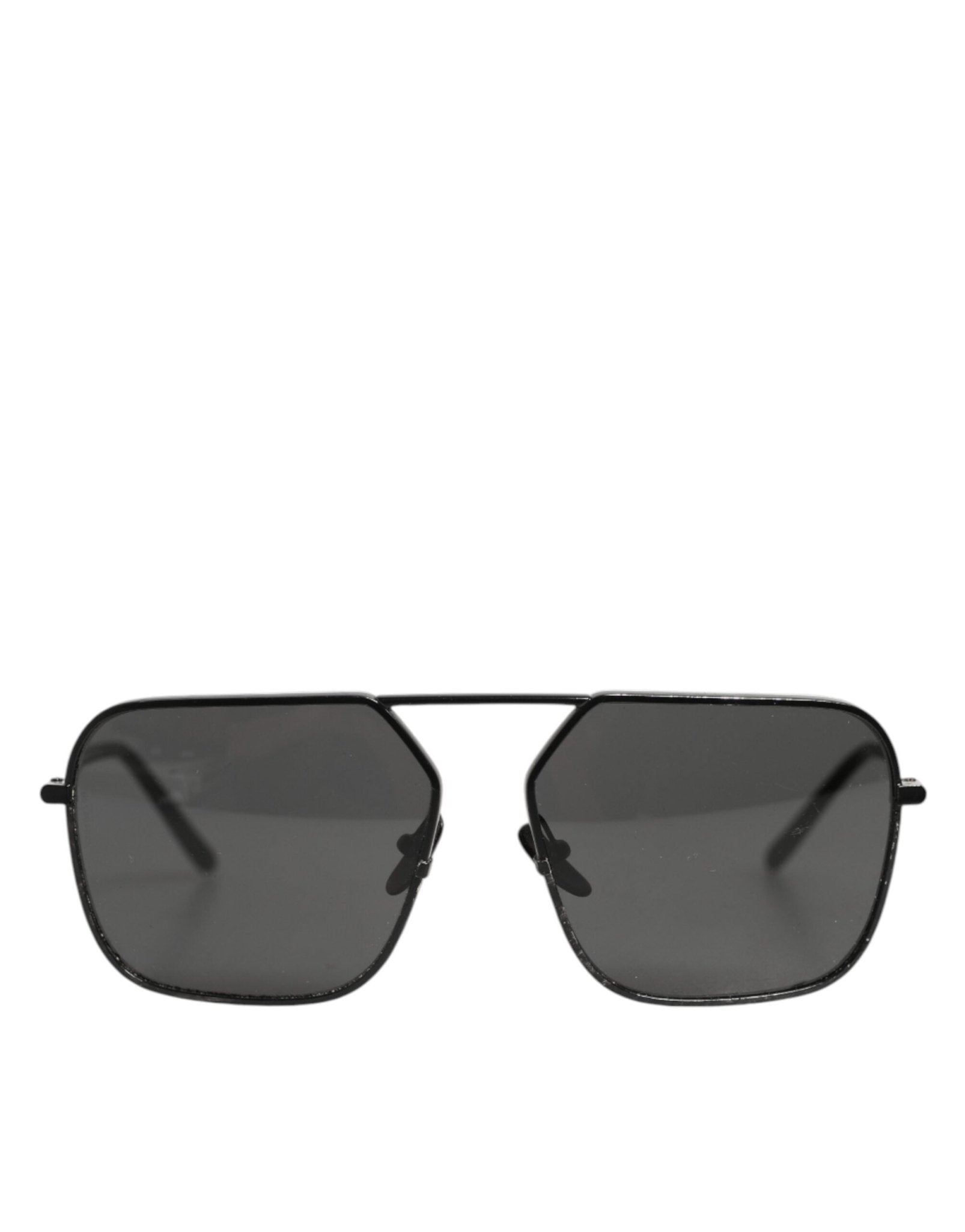 Dolce & Gabbana Black Metal Frame Square Lenses Shades Eyewear Sunglasses - RIMODA