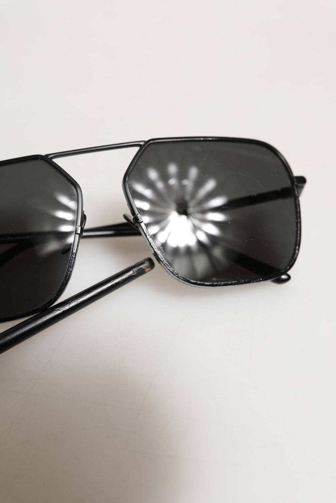 Dolce & Gabbana Black Metal Frame Square Lenses Shades Eyewear Sunglasses - RIMODA