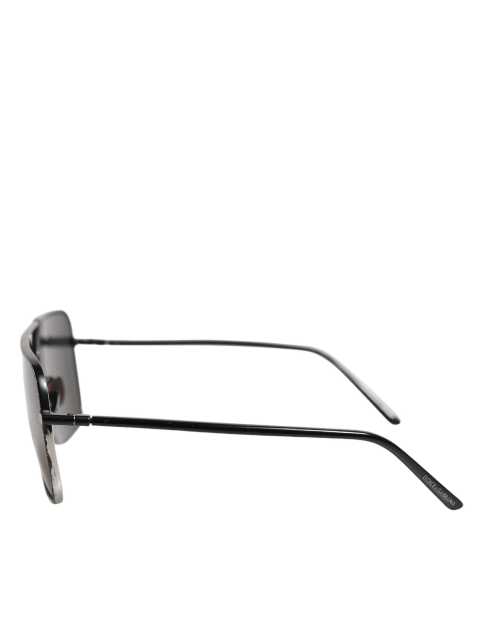 Dolce & Gabbana Black Metal Frame Square Lenses Shades Eyewear Sunglasses - RIMODA