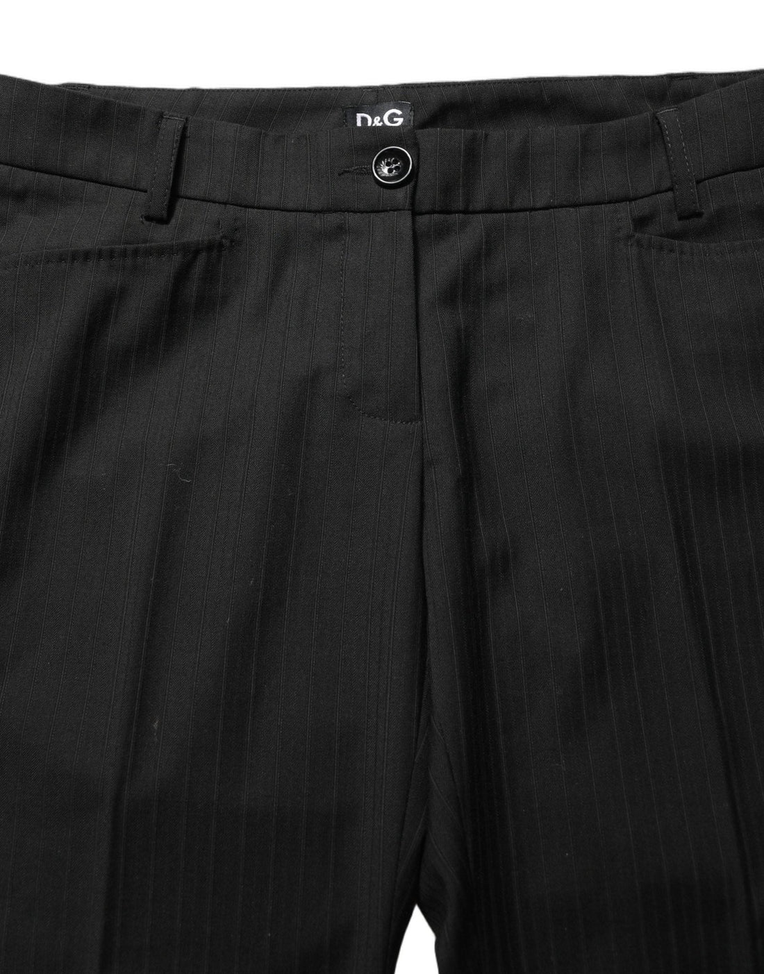 Dolce & Gabbana Black Mid Waisted Polyester Trouser Pants - RIMODA