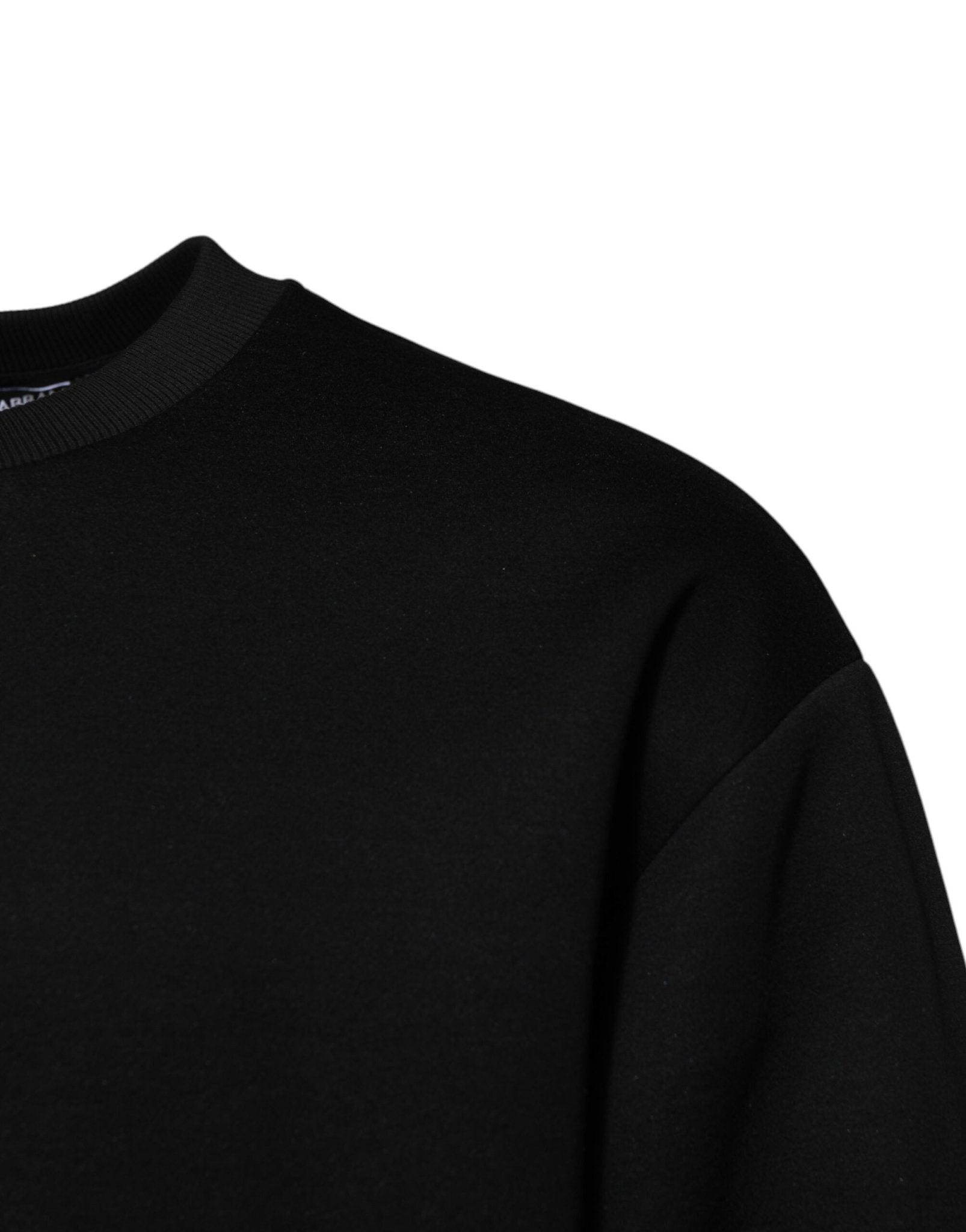 Dolce & Gabbana Black Modal DG Logo Plaque Pullover Sweater - RIMODA