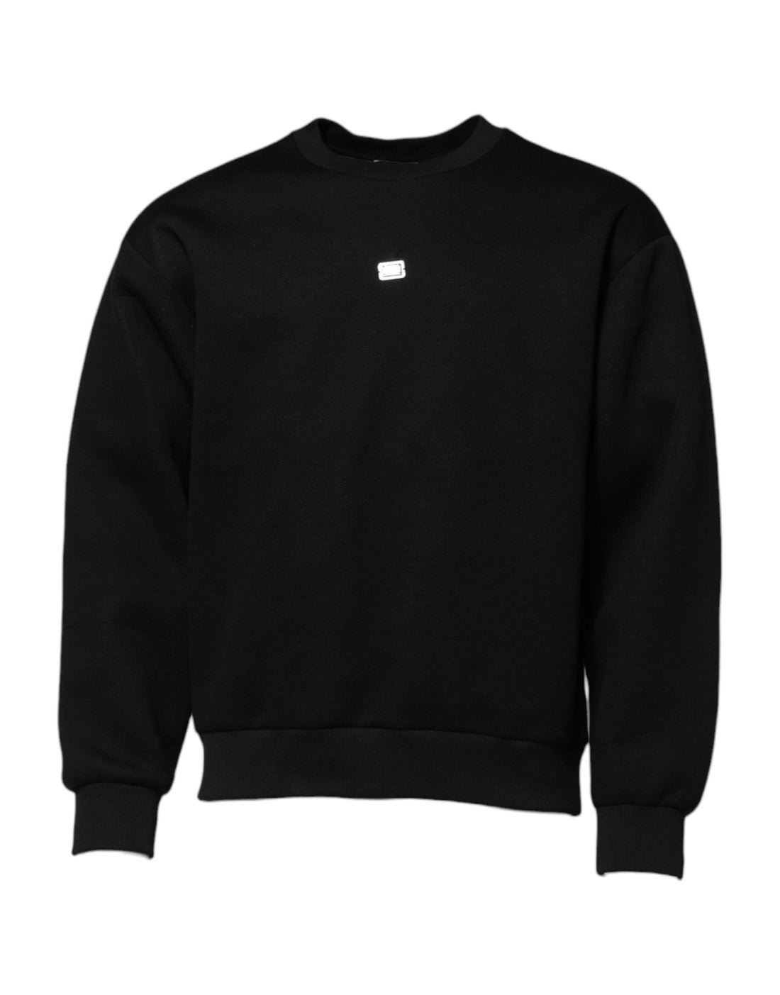 Dolce & Gabbana Black Modal DG Logo Plaque Pullover Sweater - RIMODA