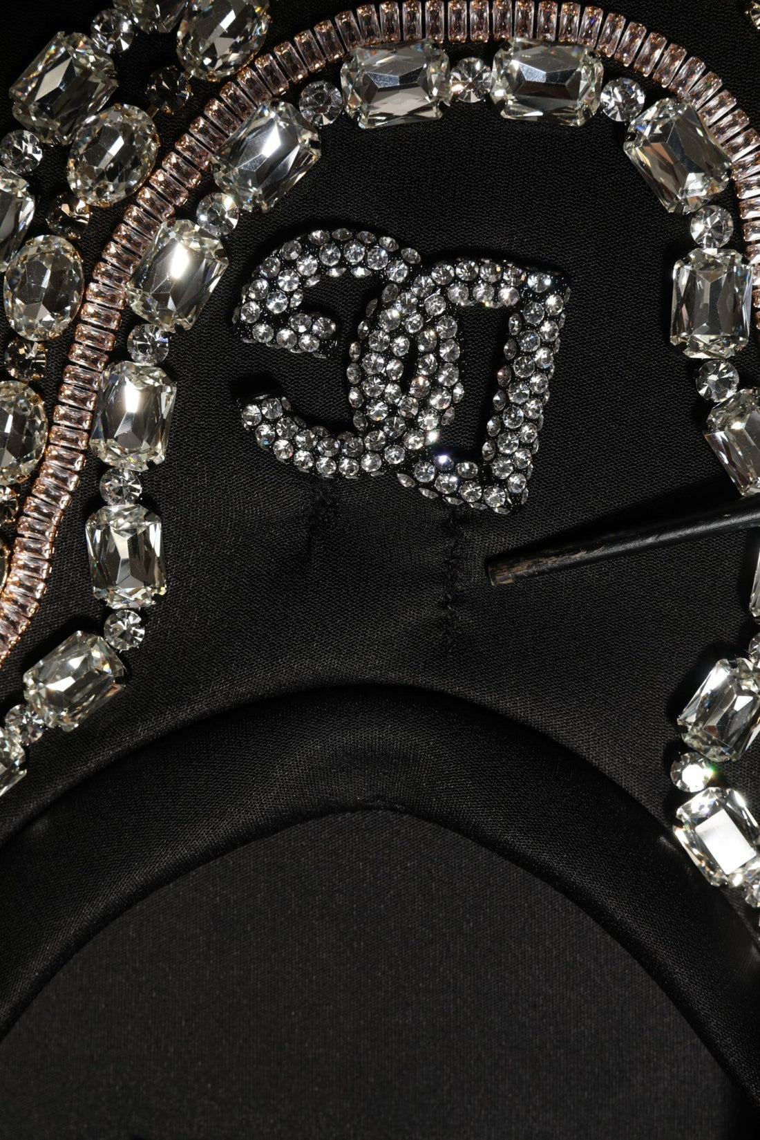 Dolce & Gabbana Black Necklace Crystal DG Logo Sweatshirt Sweater - RIMODA