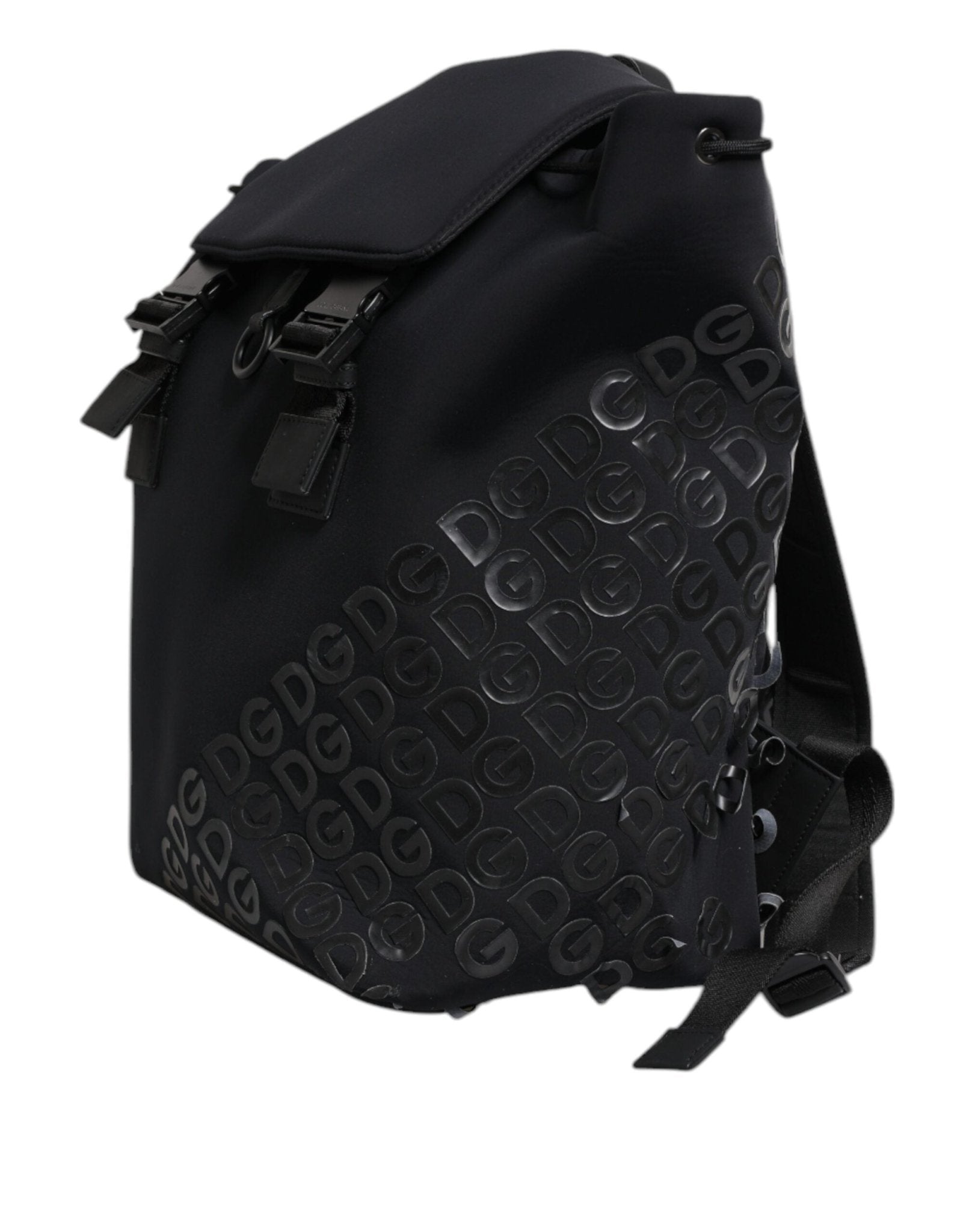 Dolce & Gabbana Black Neoprene Nylon DG Logo School Backpack Bag - RIMODA