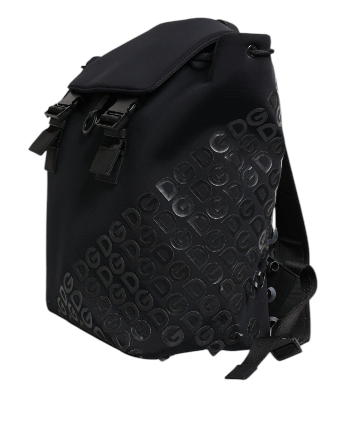 Dolce & Gabbana Black Neoprene Nylon DG Logo School Backpack Bag - RIMODA
