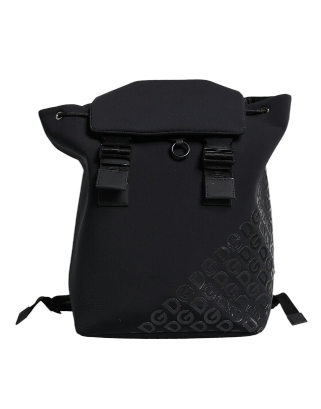 Dolce & Gabbana Black Neoprene Nylon DG Logo School Backpack Bag - RIMODA