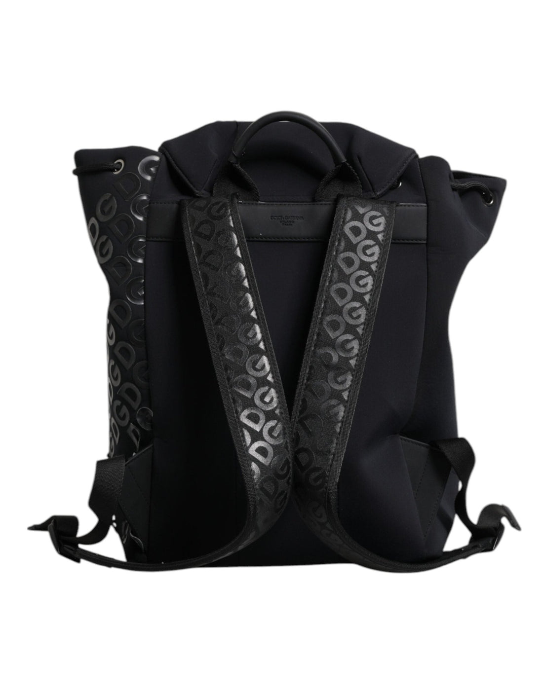 Dolce & Gabbana Black Neoprene Nylon DG Logo School Backpack Bag - RIMODA