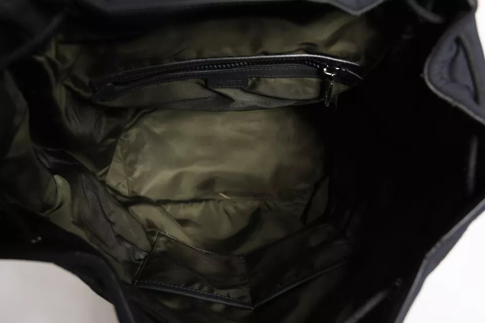 Dolce & Gabbana Black Neoprene Nylon DG Logo School Backpack Bag - RIMODA