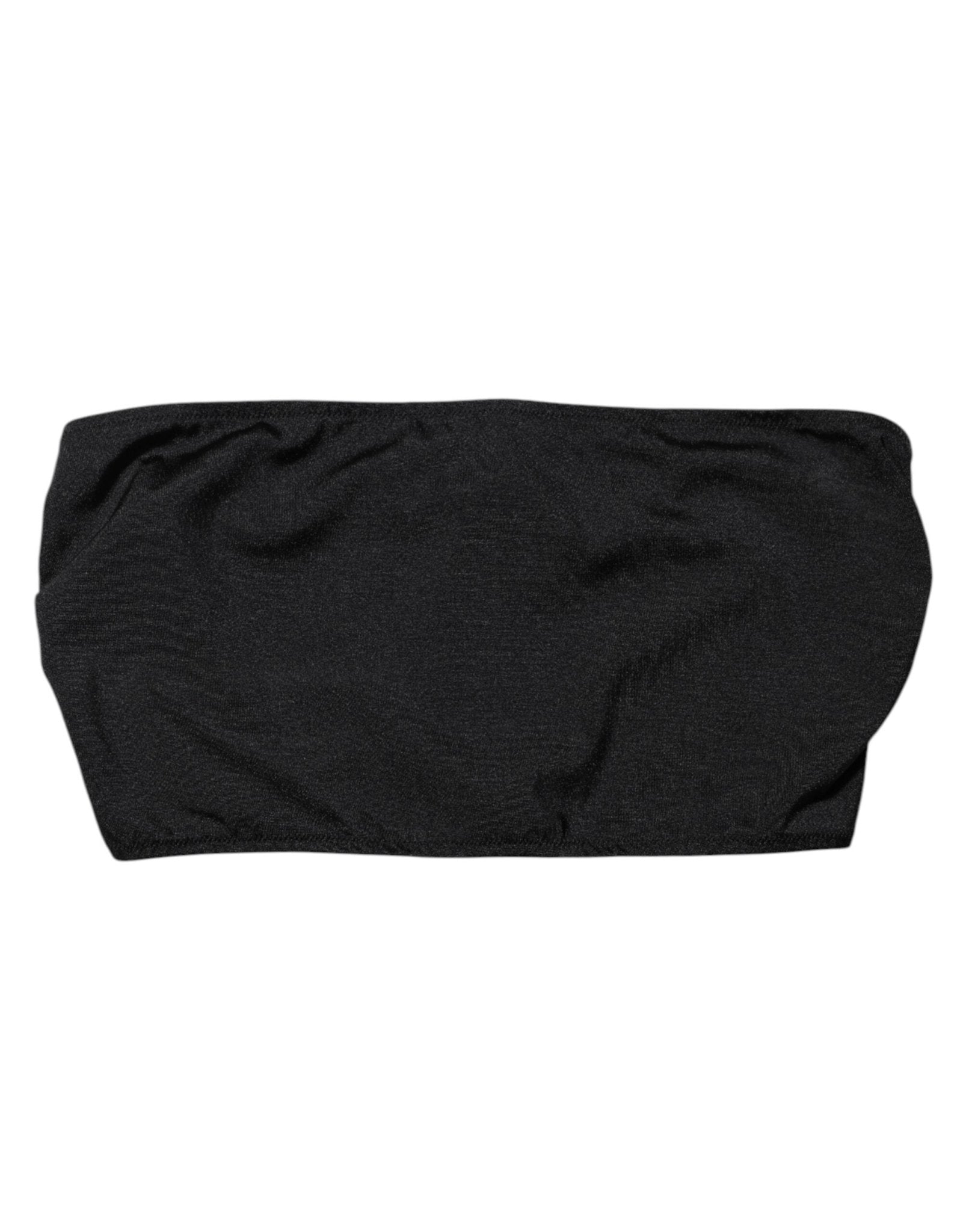Dolce & Gabbana Black Nylon Blend Bandeau Strapless Tube Top - RIMODA