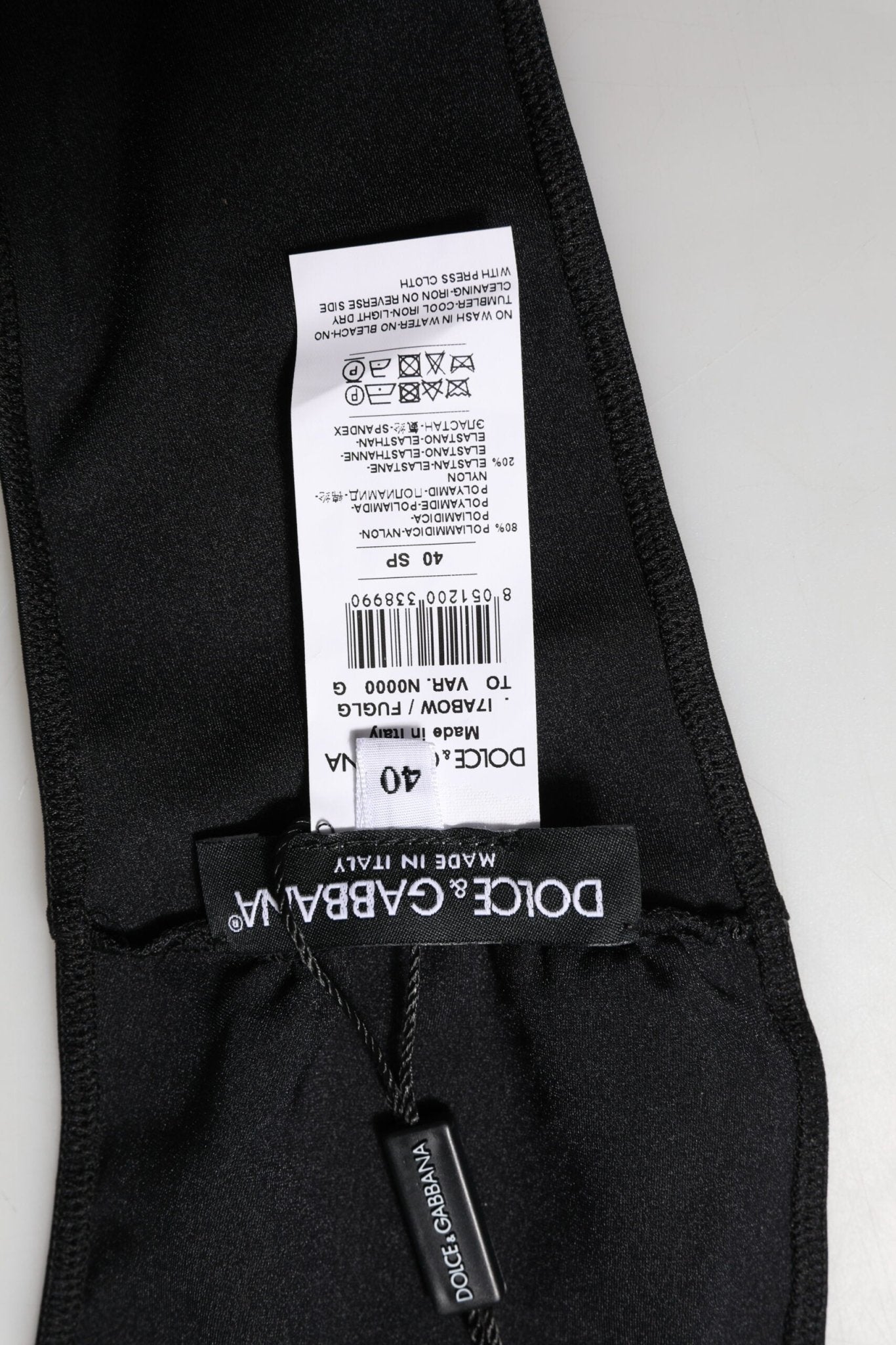 Dolce & Gabbana Black Nylon Blend Bandeau Strapless Tube Top - RIMODA