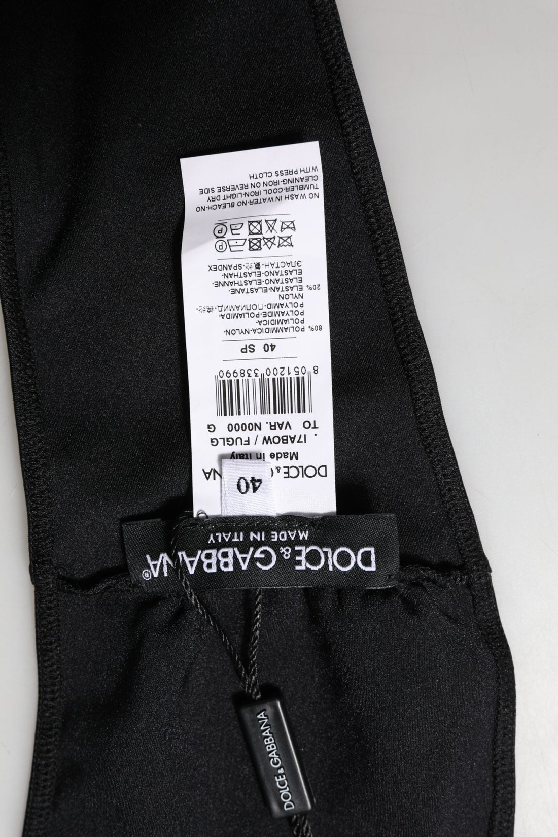 Dolce & Gabbana Black Nylon Blend Bandeau Strapless Tube Top - RIMODA