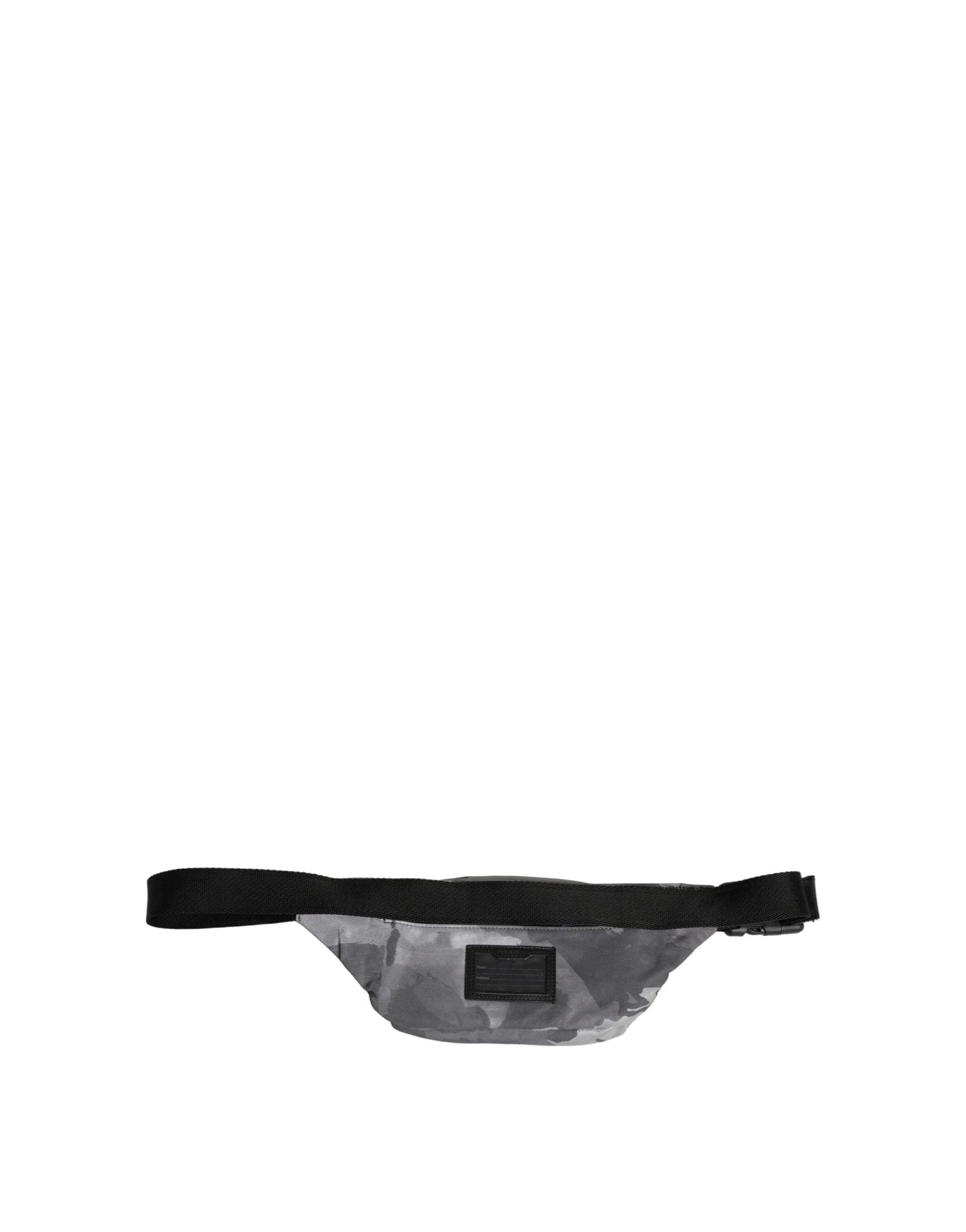 Dolce & Gabbana Black Nylon Brass Plate Camouflage Waist Fanny Pack Bag - RIMODA