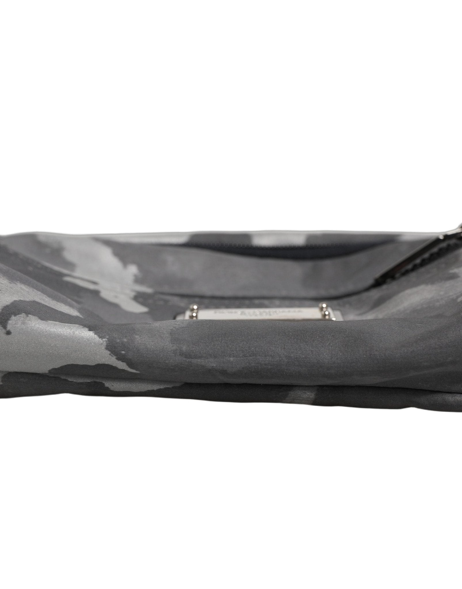 Dolce & Gabbana Black Nylon Brass Plate Camouflage Waist Fanny Pack Bag - RIMODA