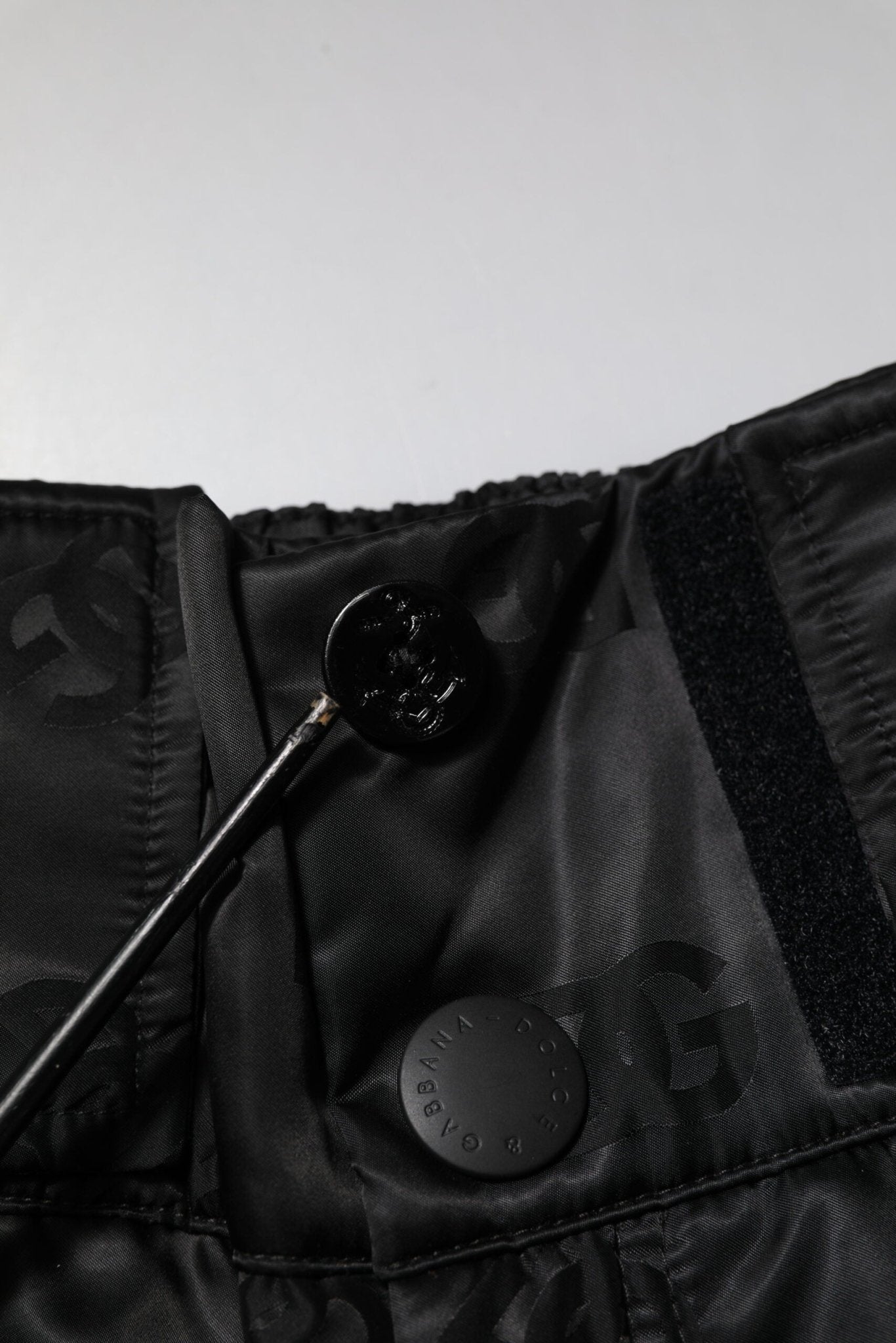 Dolce & Gabbana Black Nylon DG Logo Straight Pants - RIMODA