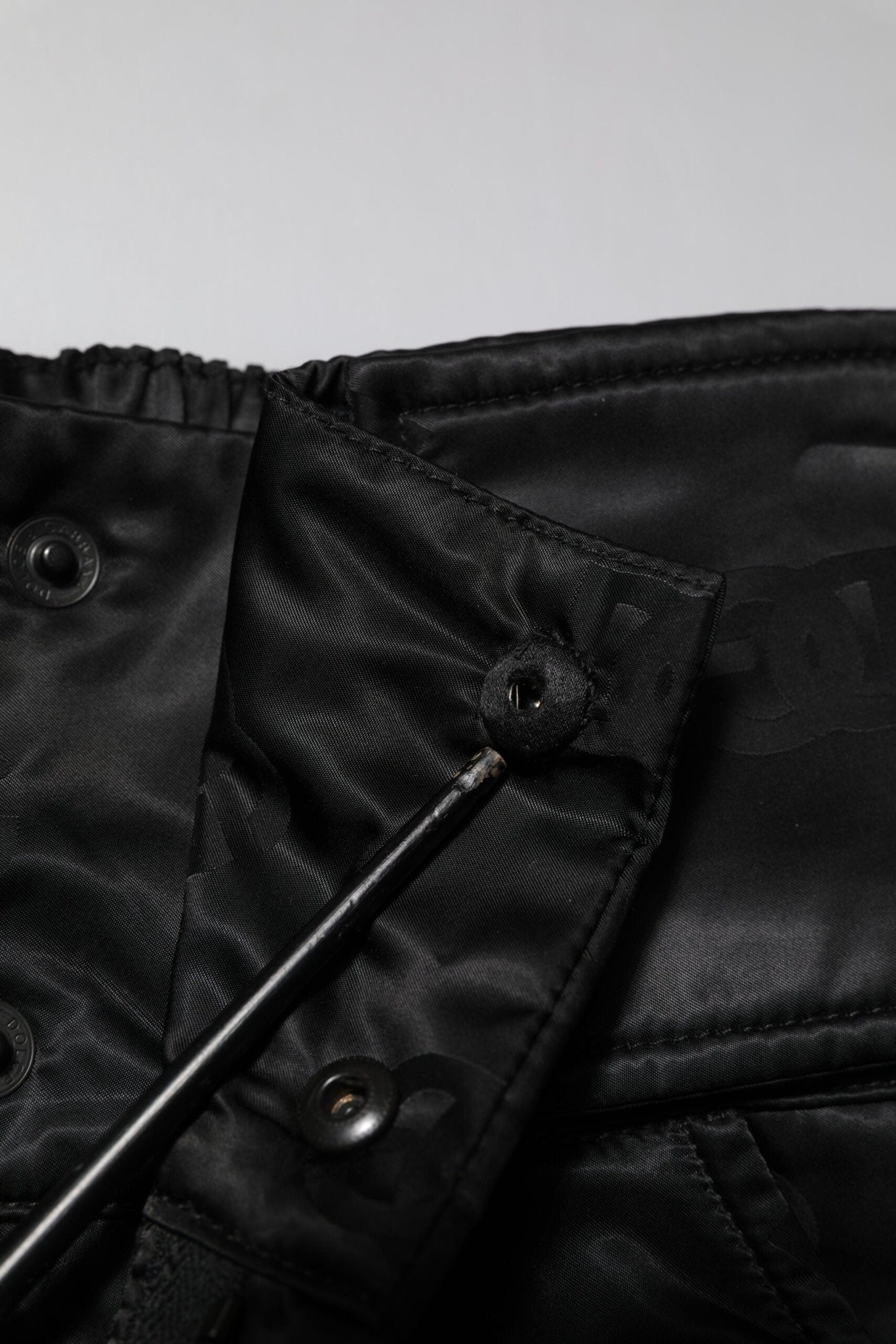 Dolce & Gabbana Black Nylon DG Logo Straight Pants - RIMODA