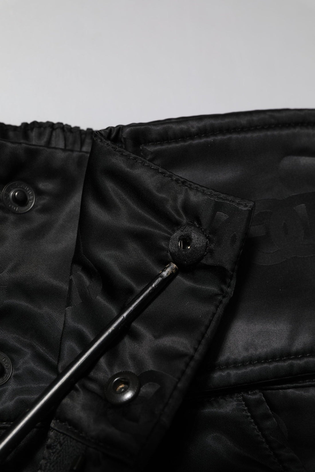 Dolce & Gabbana Black Nylon DG Logo Straight Pants - RIMODA