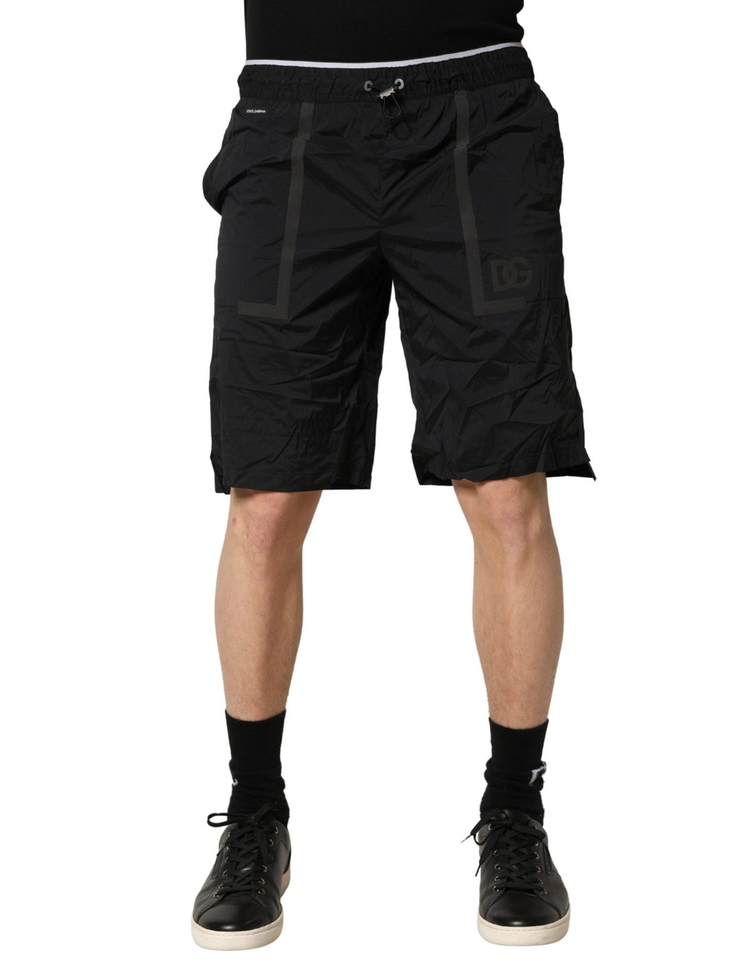 Dolce & Gabbana Black Nylon Elastic Waist Swim Shorts Swimwear - RIMODA