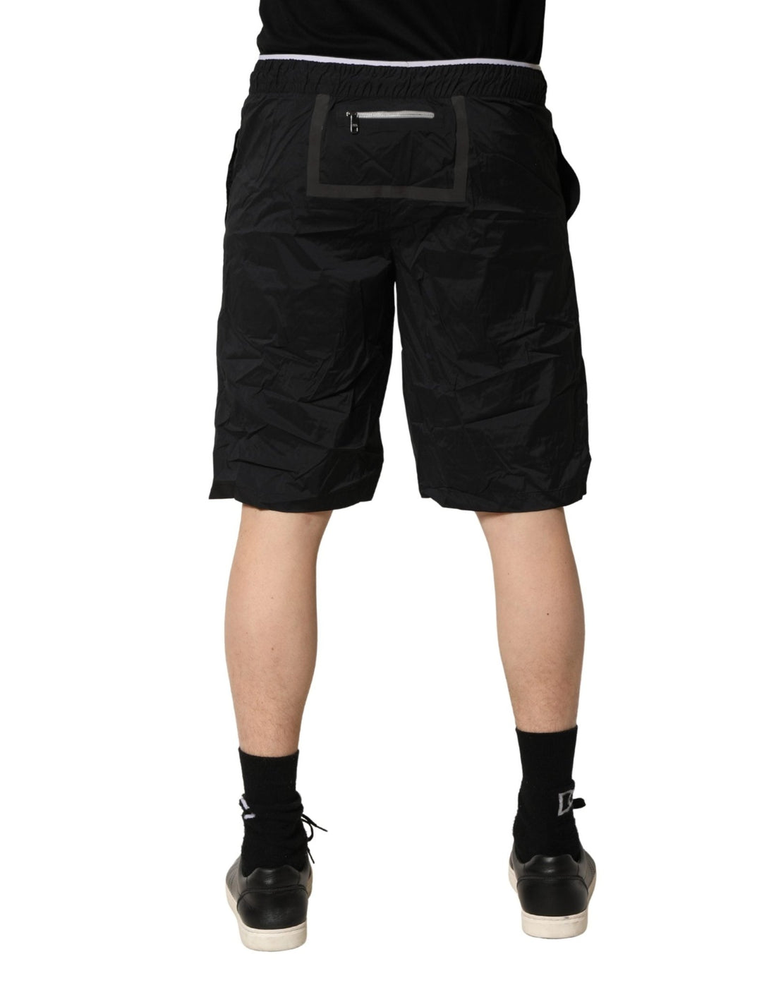 Dolce & Gabbana Black Nylon Elastic Waist Swim Shorts Swimwear - RIMODA