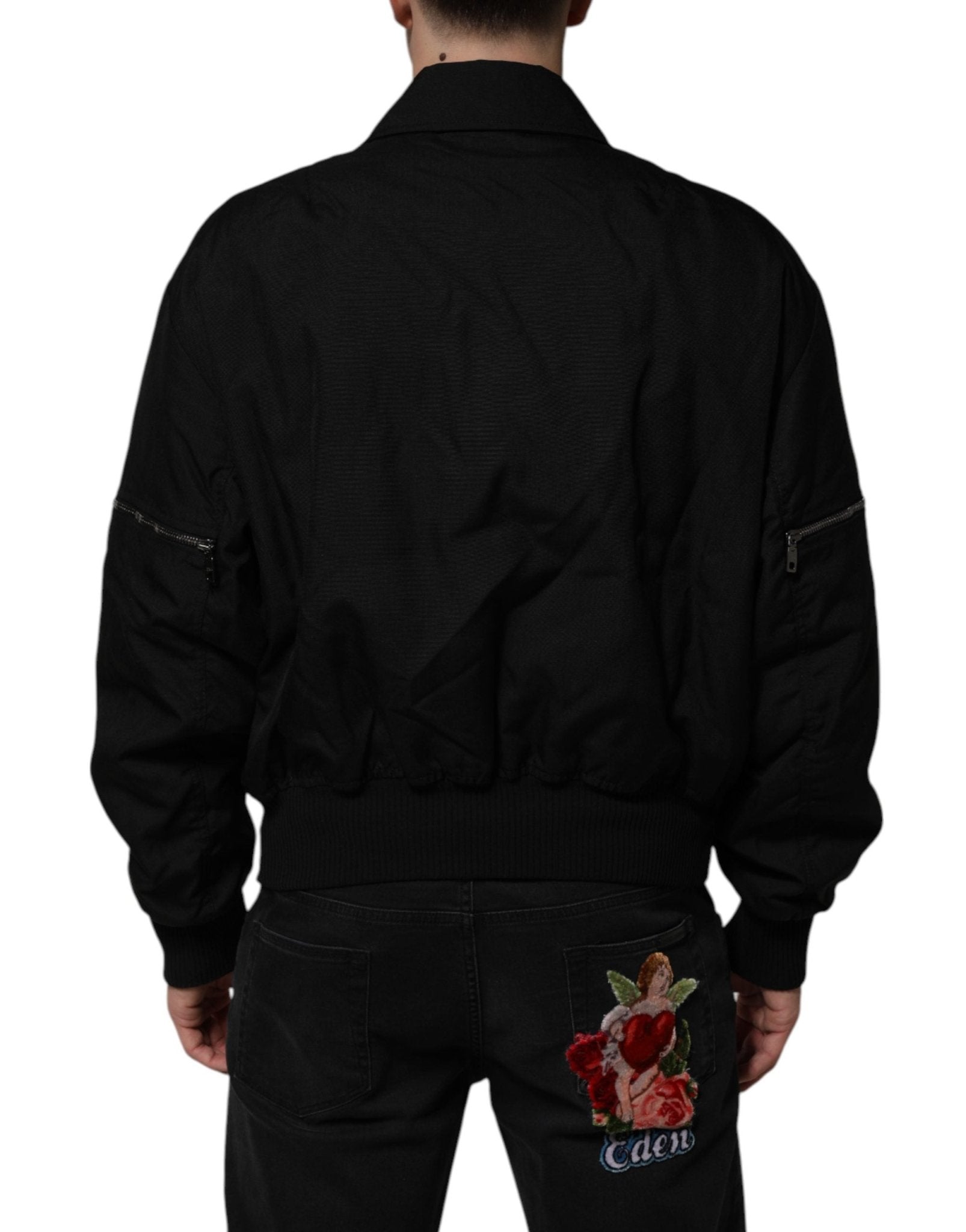 Dolce & Gabbana Black Nylon Full Zip Blouson Bomber Jacket - RIMODA