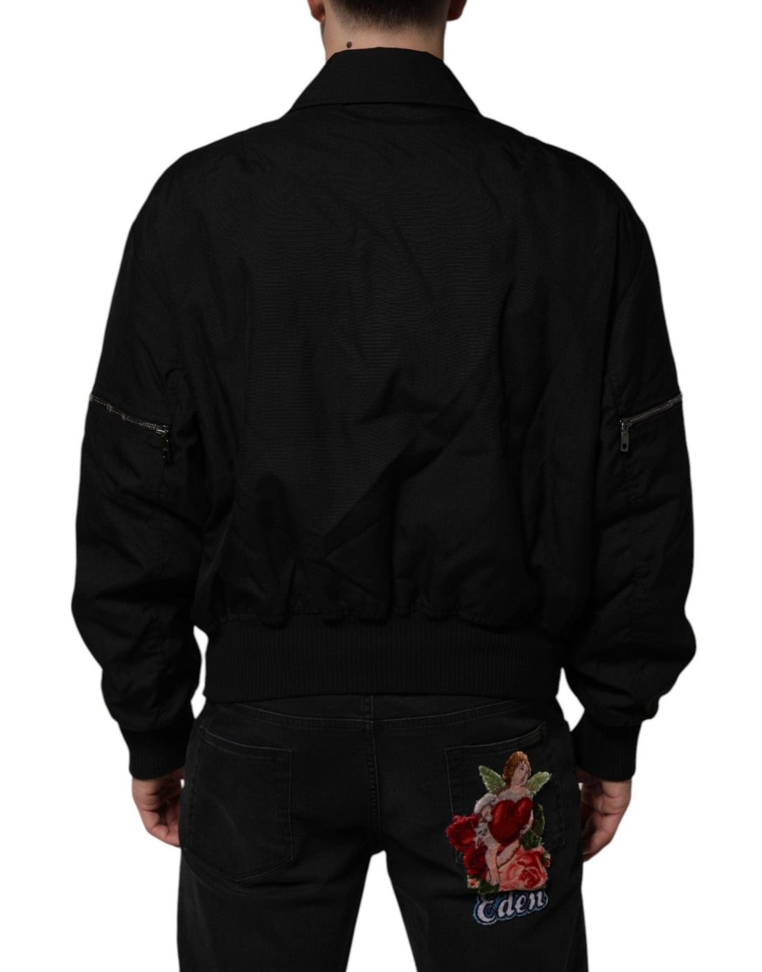 Dolce & Gabbana Black Nylon Full Zip Blouson Bomber Jacket - RIMODA
