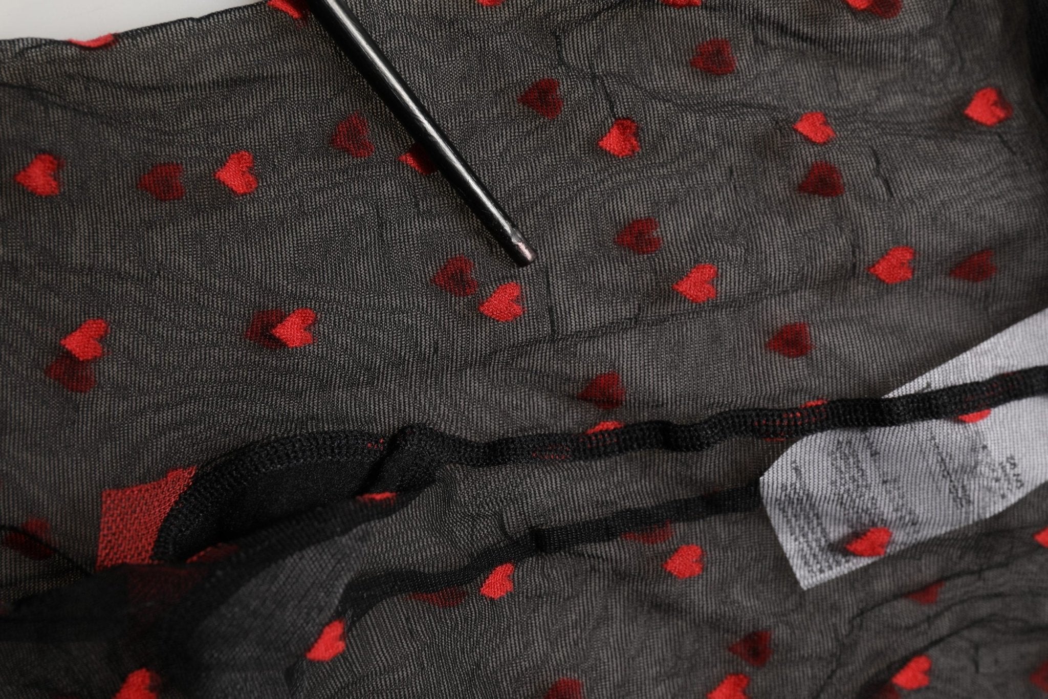 Dolce & Gabbana Black Nylon Hearts Tights Stocking Pantyhose Socks - RIMODA
