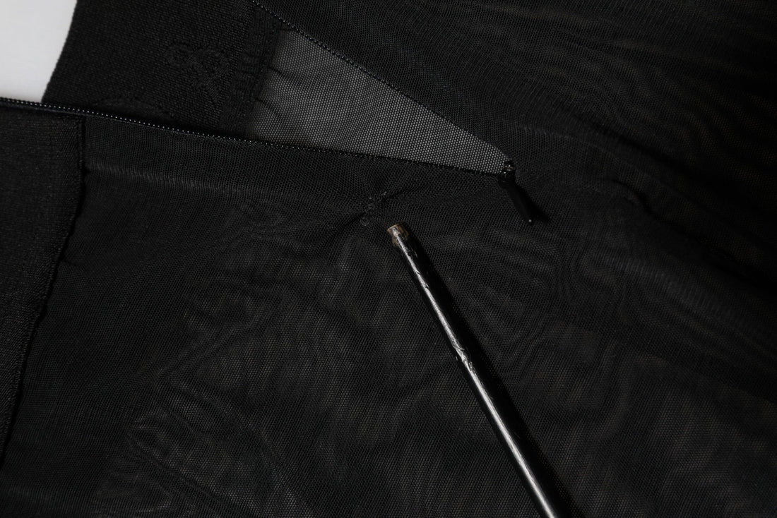 Dolce & Gabbana Black Nylon Leggings Stretch Pants - RIMODA
