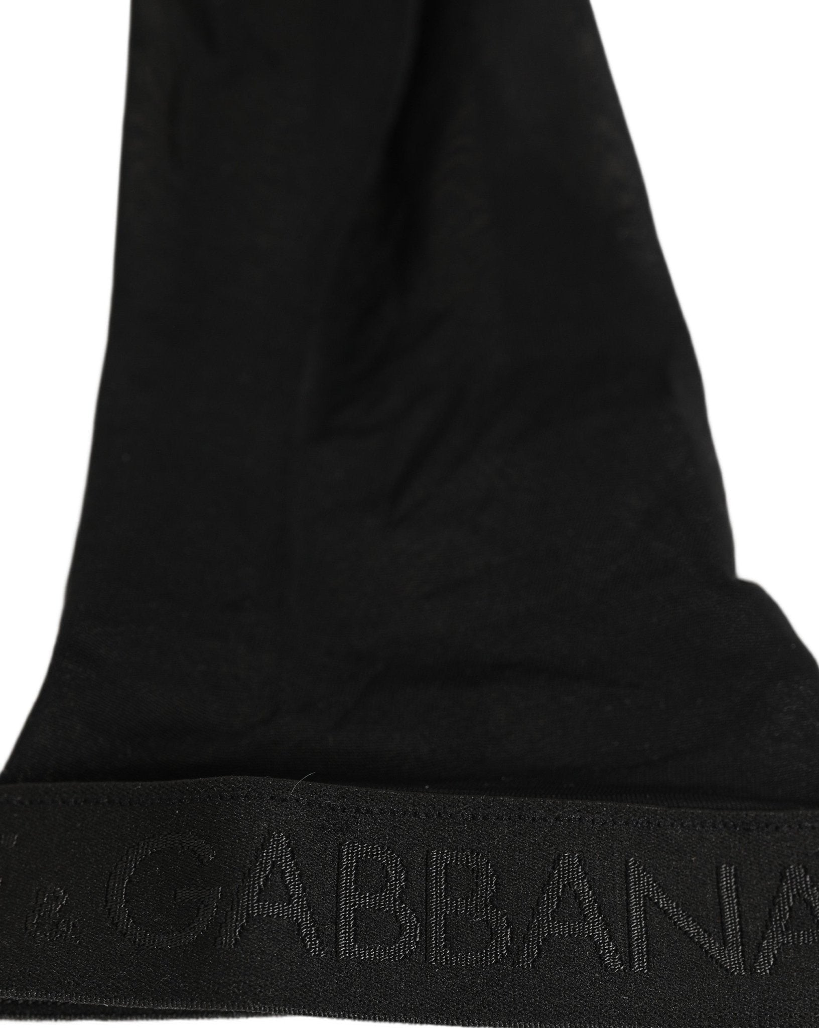 Dolce & Gabbana Black Nylon Logo Calf Long Women Accessory Socks - RIMODA