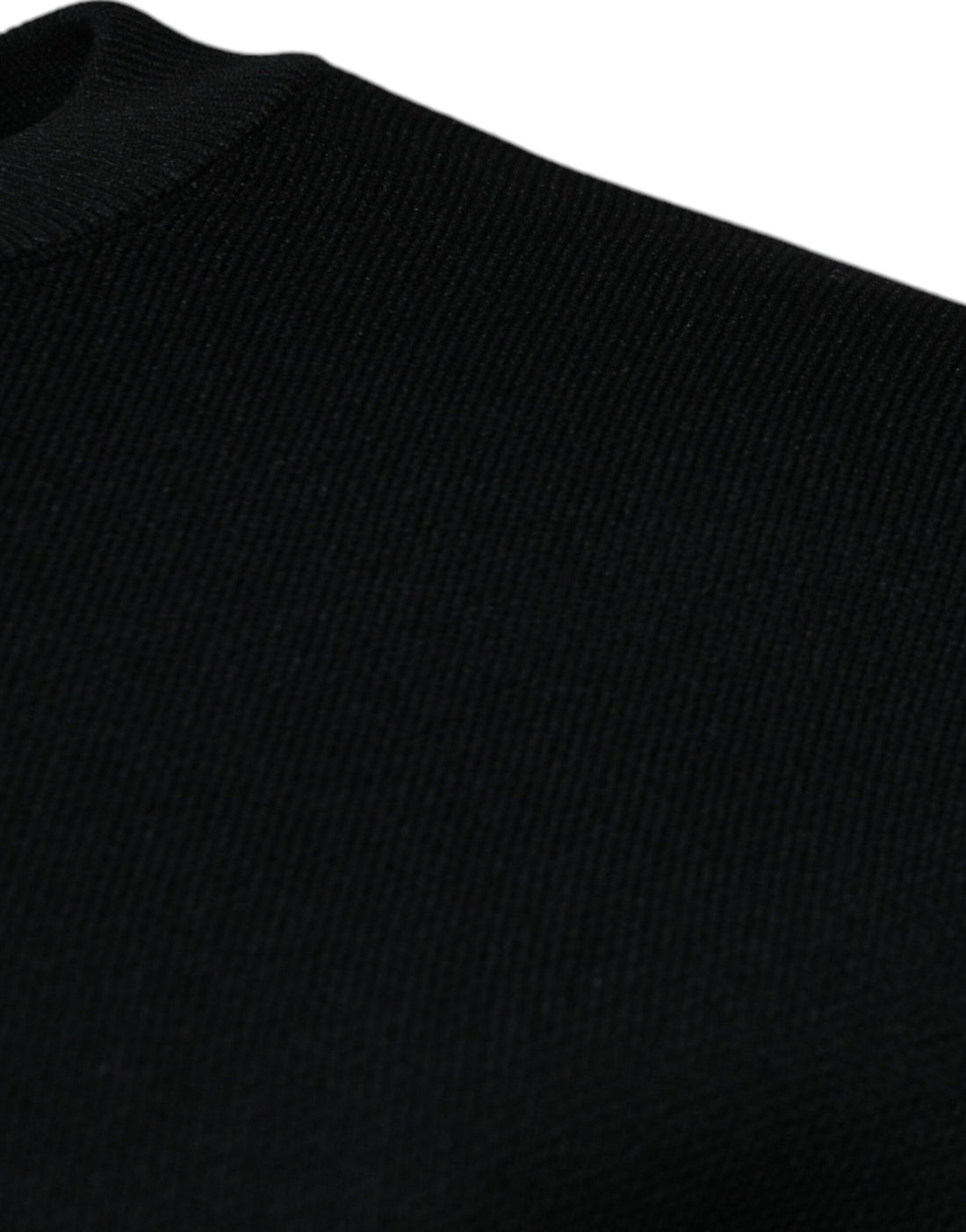 Dolce & Gabbana Black Nylon Logo Crew Neck Pullover Sweater - RIMODA