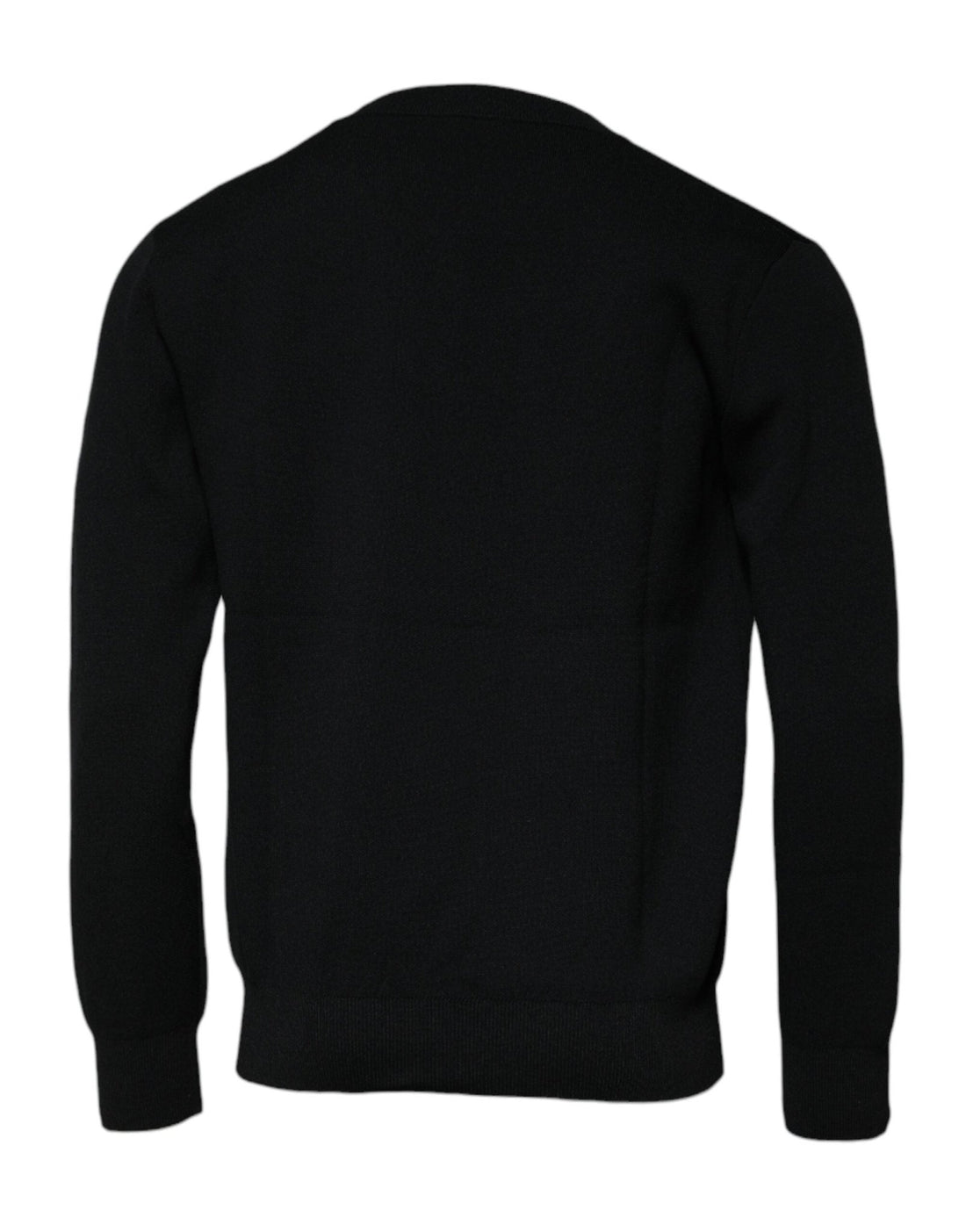 Dolce & Gabbana Black Nylon Logo Crew Neck Pullover Sweater - RIMODA