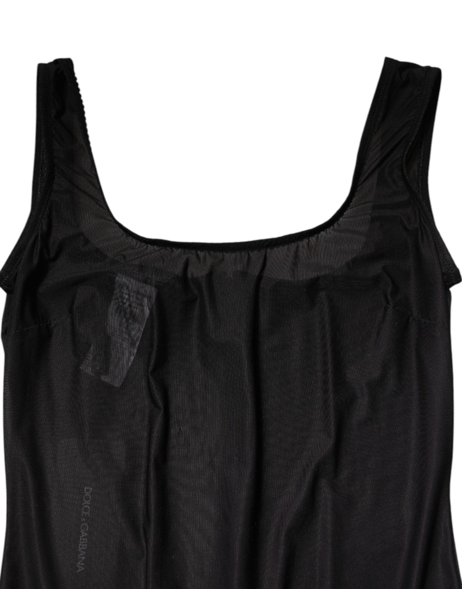 Dolce & Gabbana Black Nylon Sleeveless Round Neck Tank Top - RIMODA