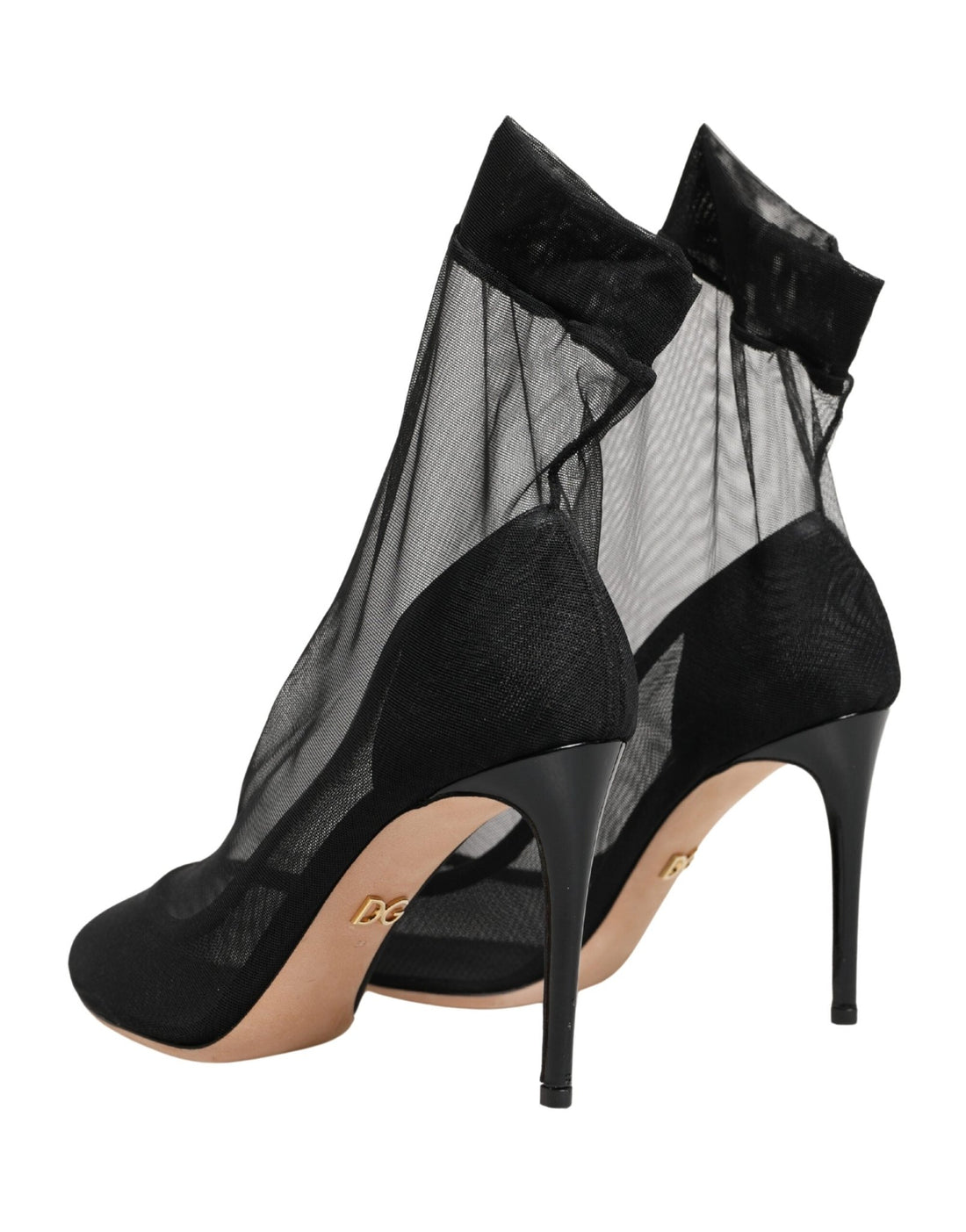 Dolce & Gabbana Black Nylon Stretch Mesh Sock Boots Shoes - RIMODA