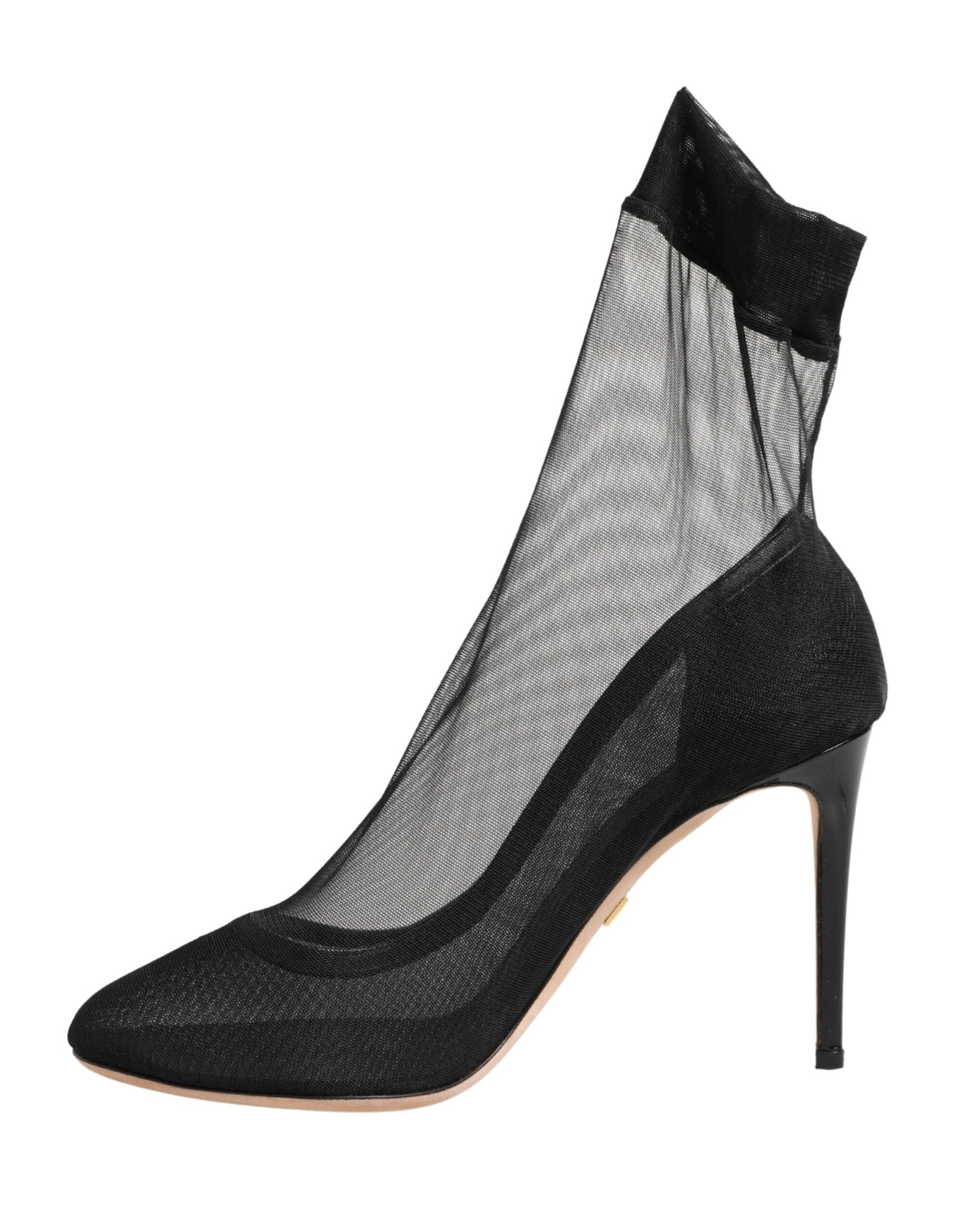 Dolce & Gabbana Black Nylon Stretch Mesh Sock Boots Shoes - RIMODA