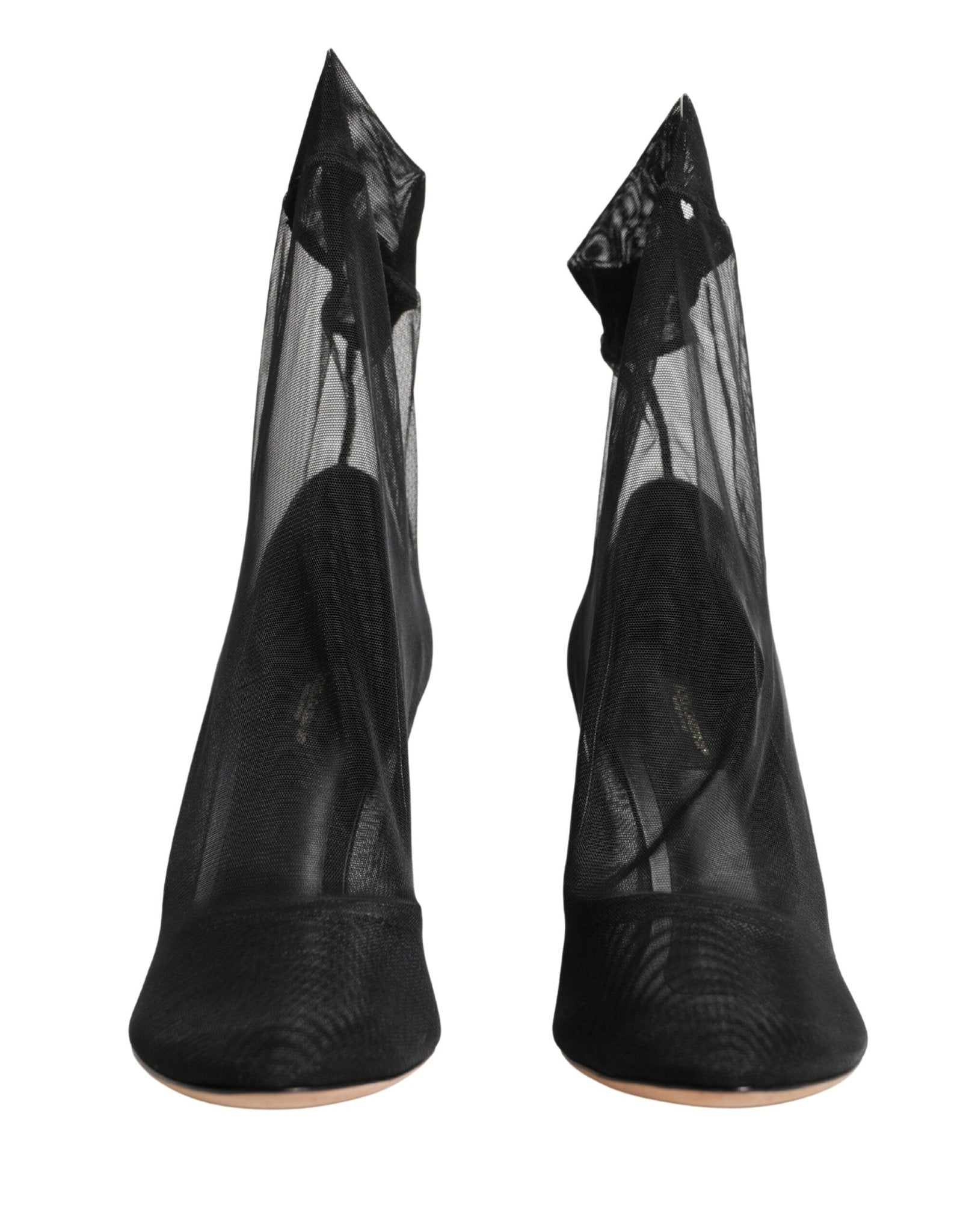 Dolce & Gabbana Black Nylon Stretch Mesh Sock Boots Shoes - RIMODA